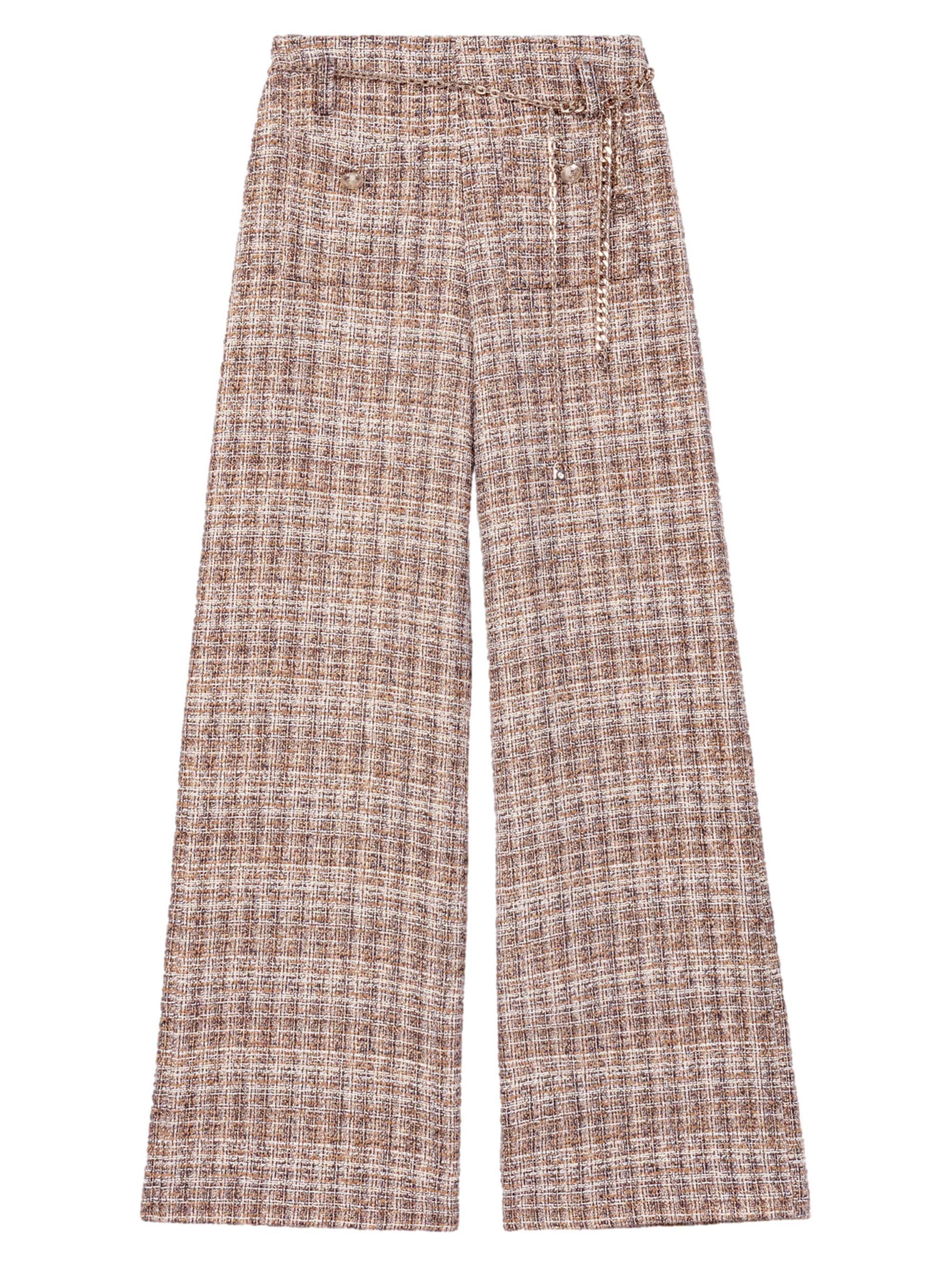 Maje Women's Tweed Trousers - Brown