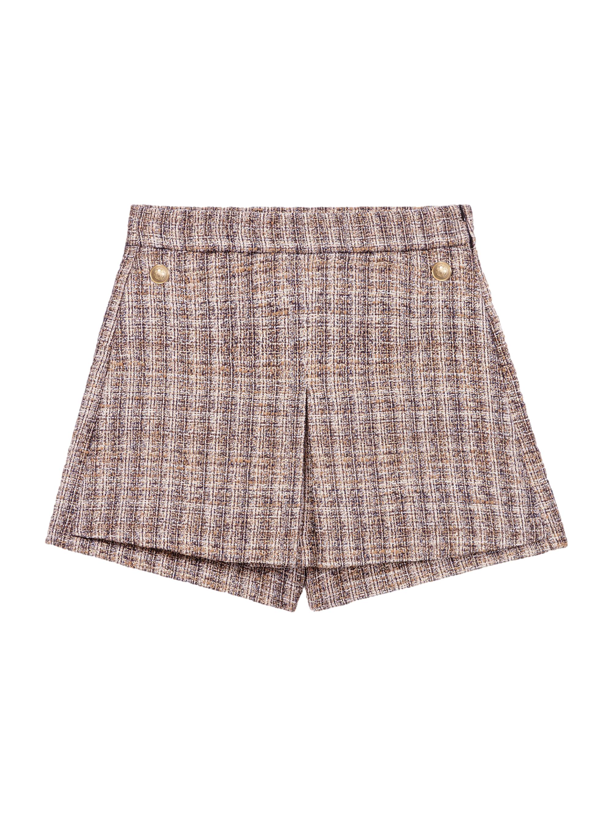 Maje Women's Tweed Skort - Brown