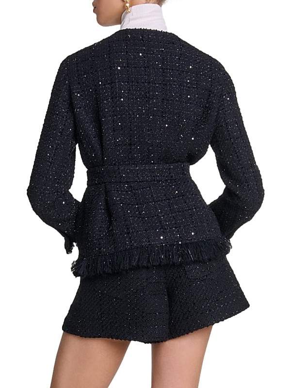 Shop Maje Sequined Tweed Jacket | Saks Fifth Avenue Shop Maje Sequined Tweed Jacket | Saks Fifth Avenue