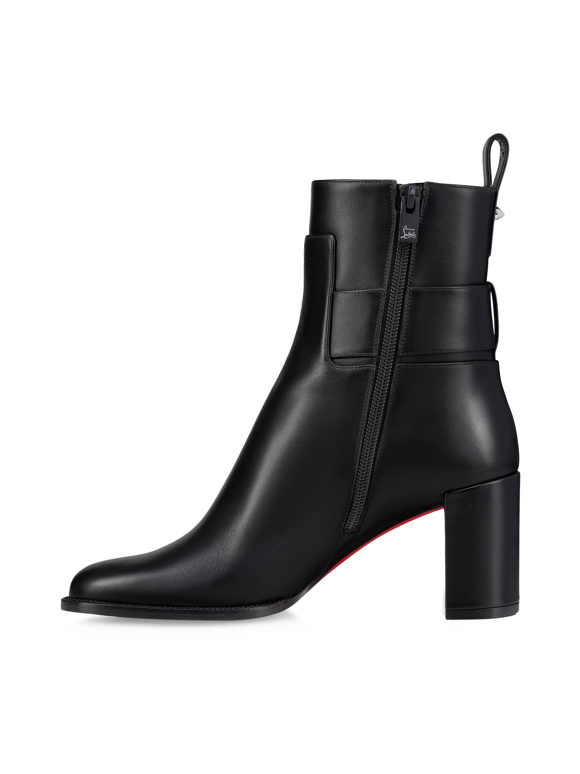 Christian Louboutin ブラックロングブーツ　36 23cm Christian Louboutin Booty Lock 70MM Leather Boots | Saks Fifth Avenue
