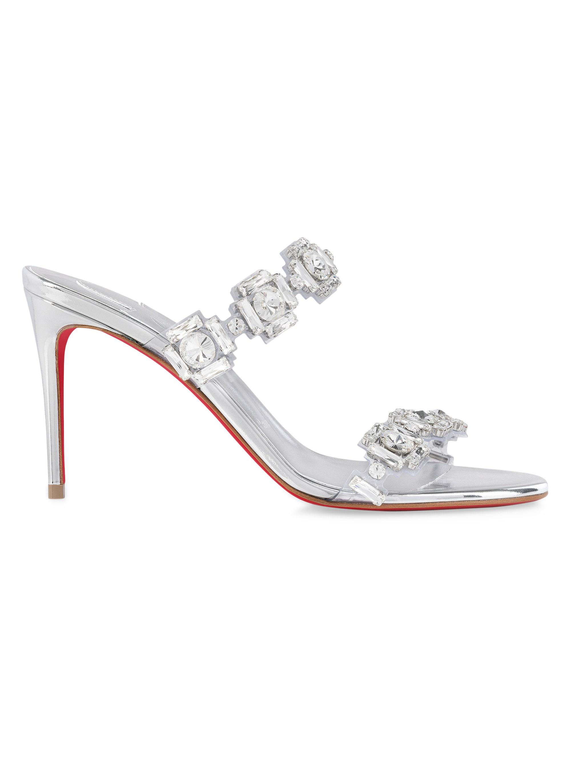 Christian Louboutin Just Jewel 85MM Specchio Leather Heels | Saks