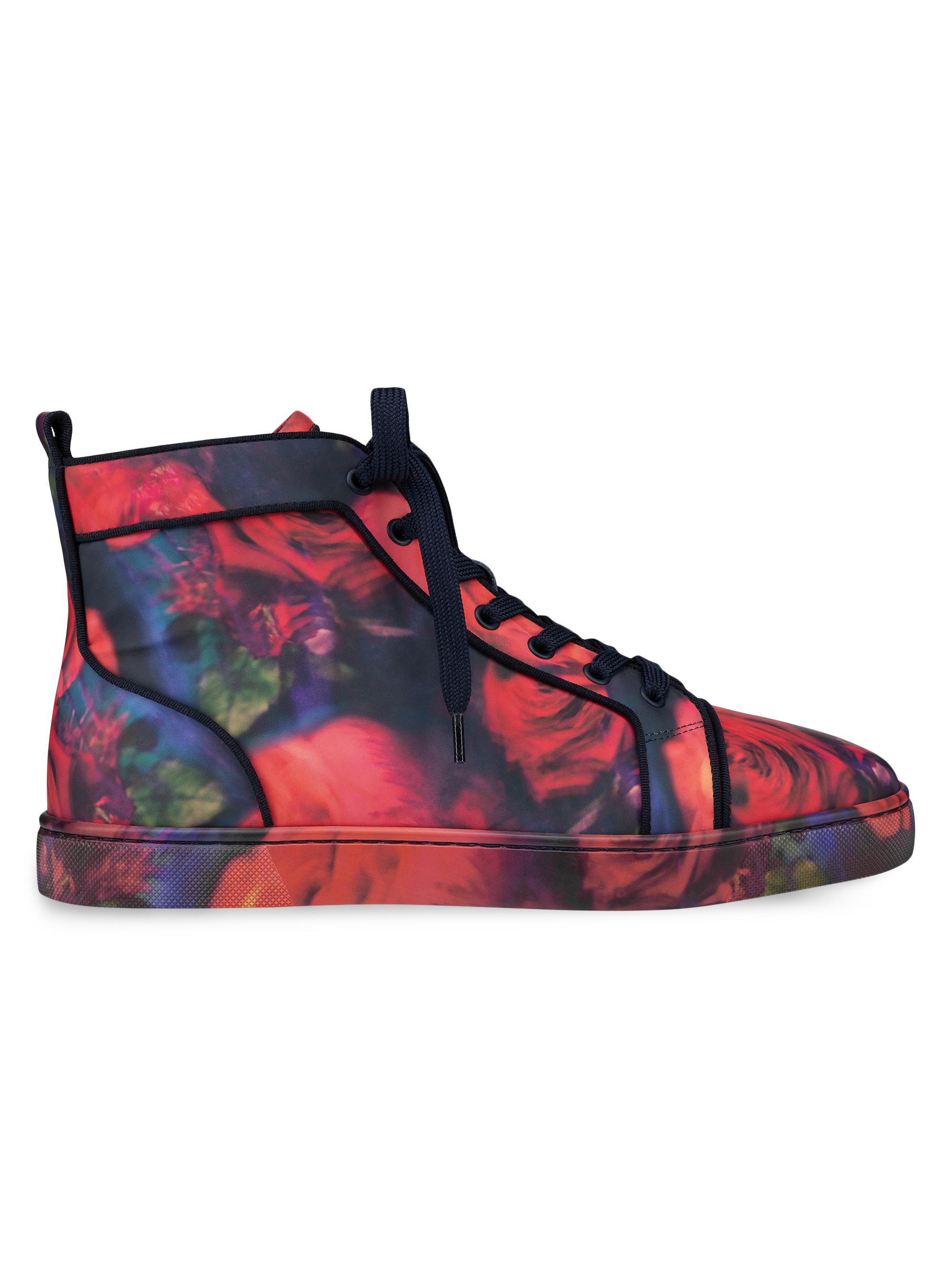 Christian Louboutin Men's Louis High-Top Sneakers - Multicolored