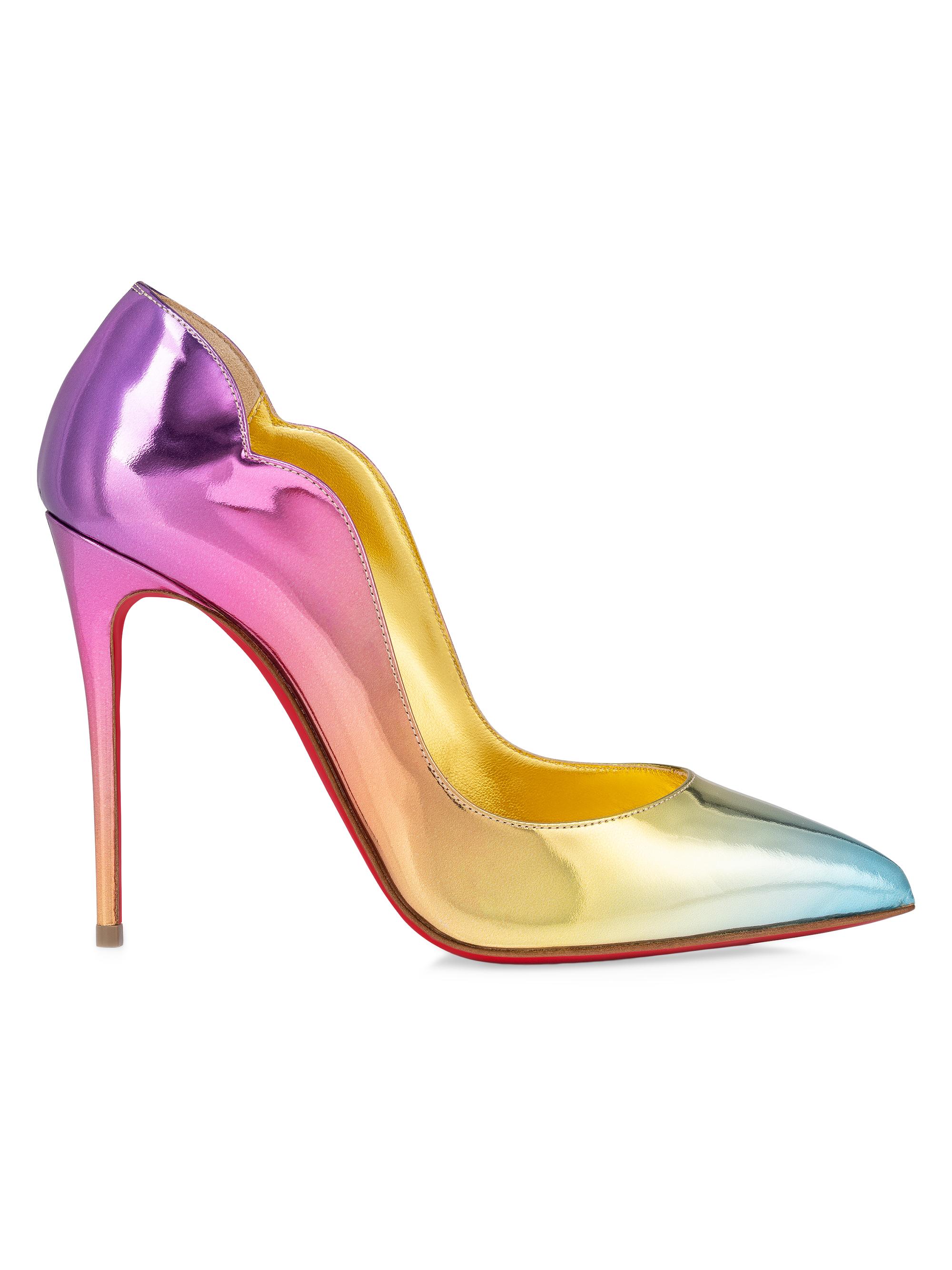 Christian Louboutin Women's Hot Chick Specchio Leather 0MM Pumps - Multicolored