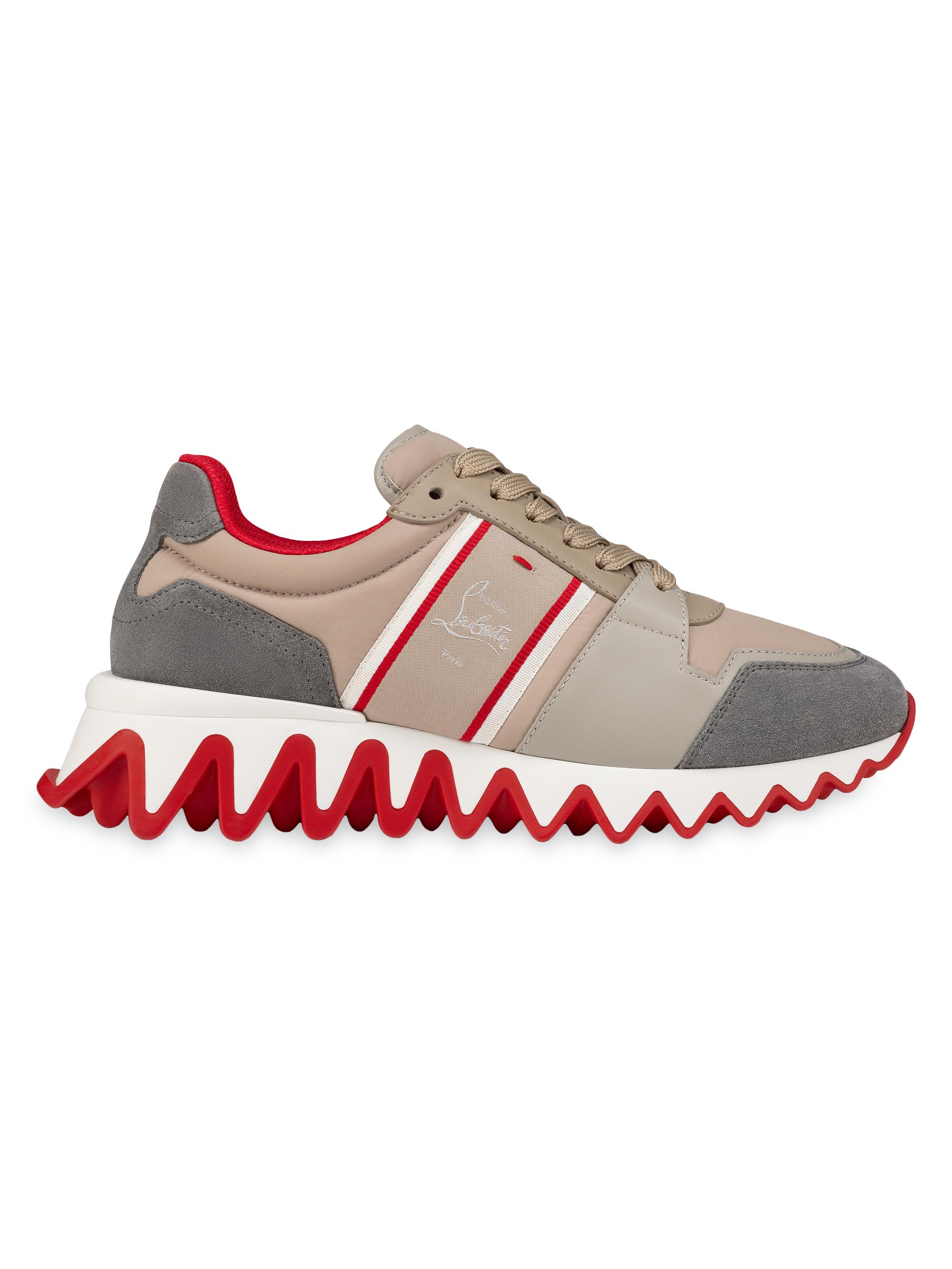 Christian Louboutin Women's Nastroshark Leather Sneakers - Version Saharienne