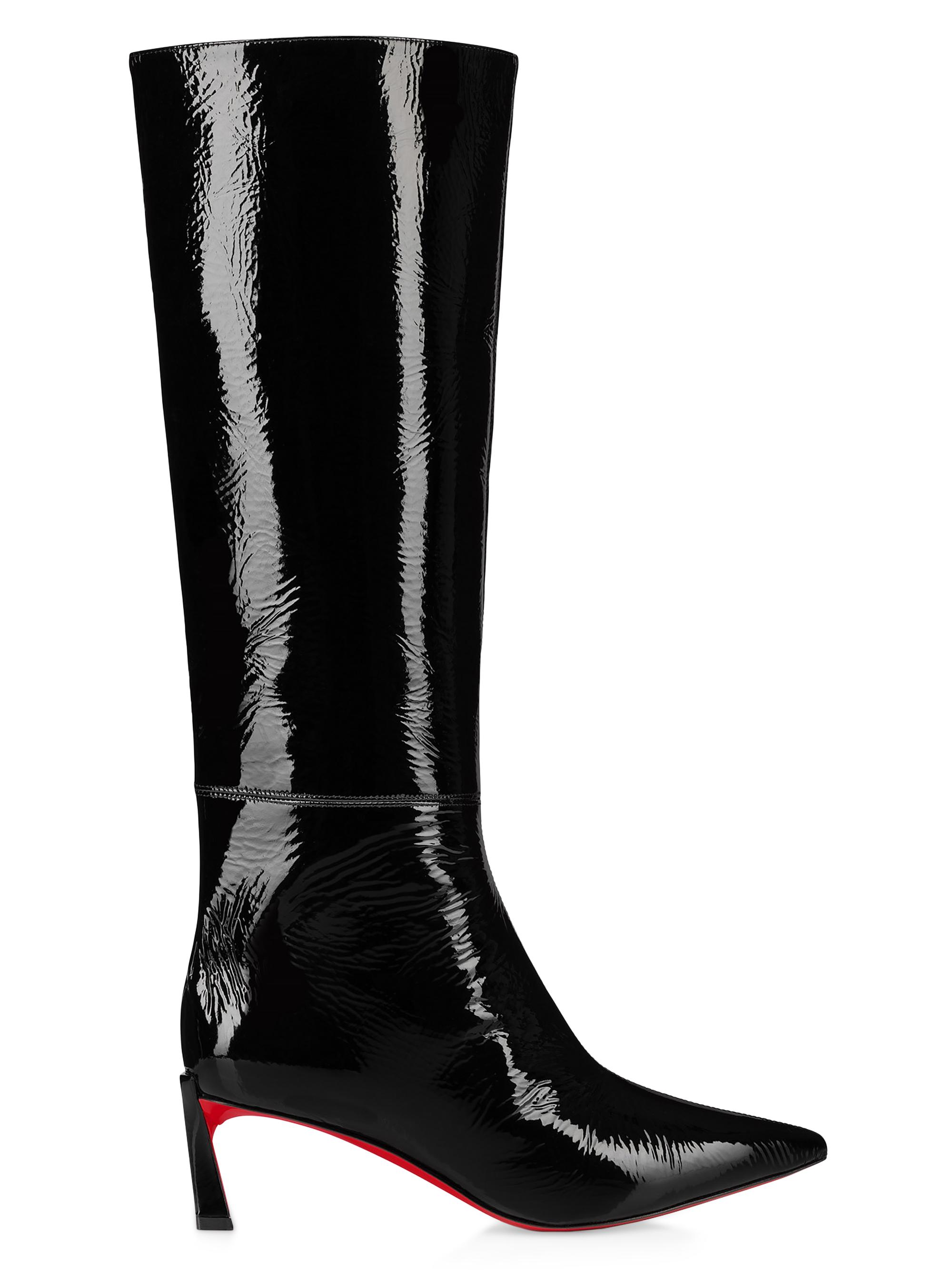 Christian Louboutin Women's Condorocombo Botta Patent Leather 55MM Boots - Black