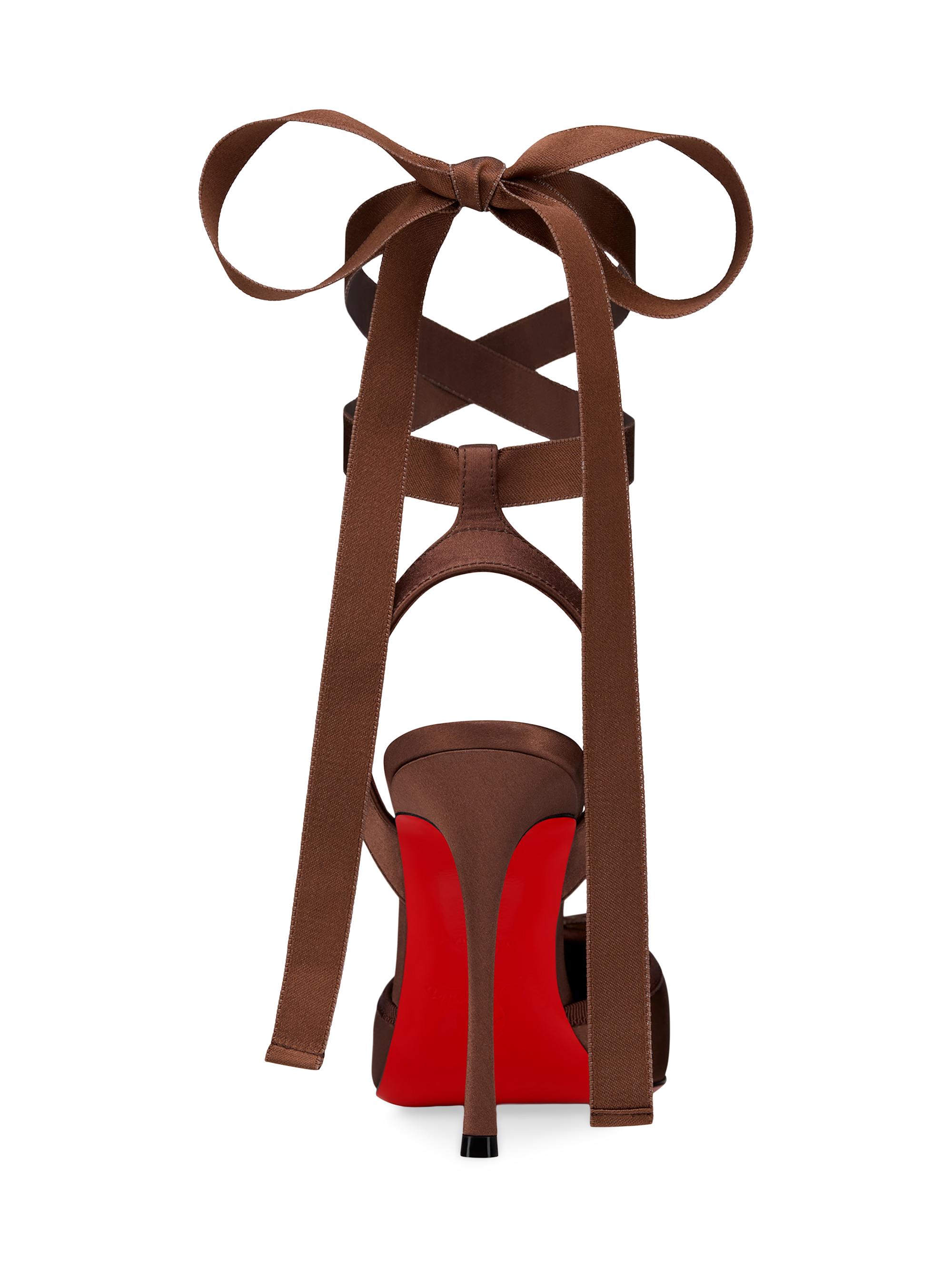 Cassia Lace Up 100MM Satin Pumps