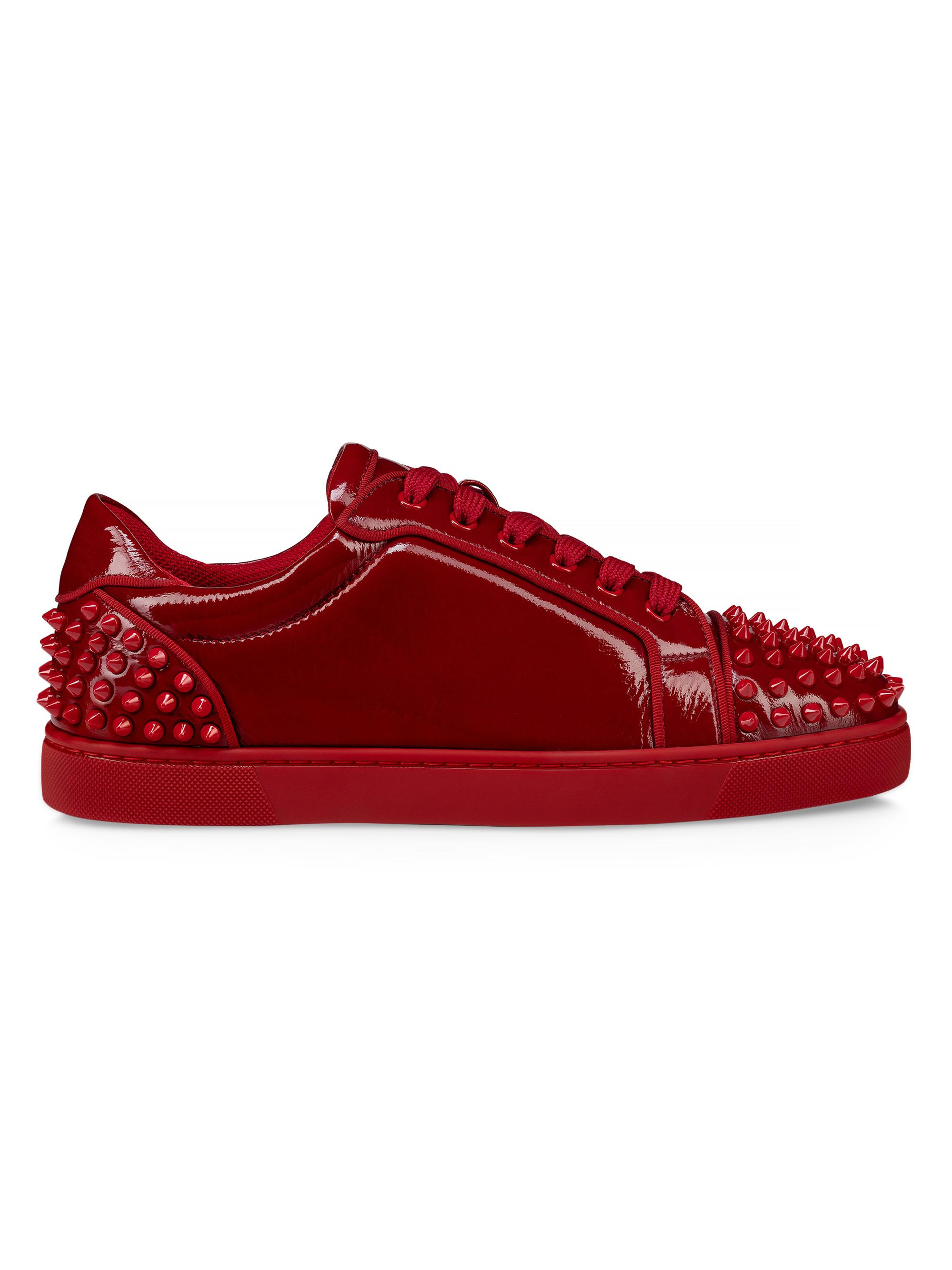 Christian Louboutin Men's Seavaste 2 Patent Leather Sneakers - Loubi