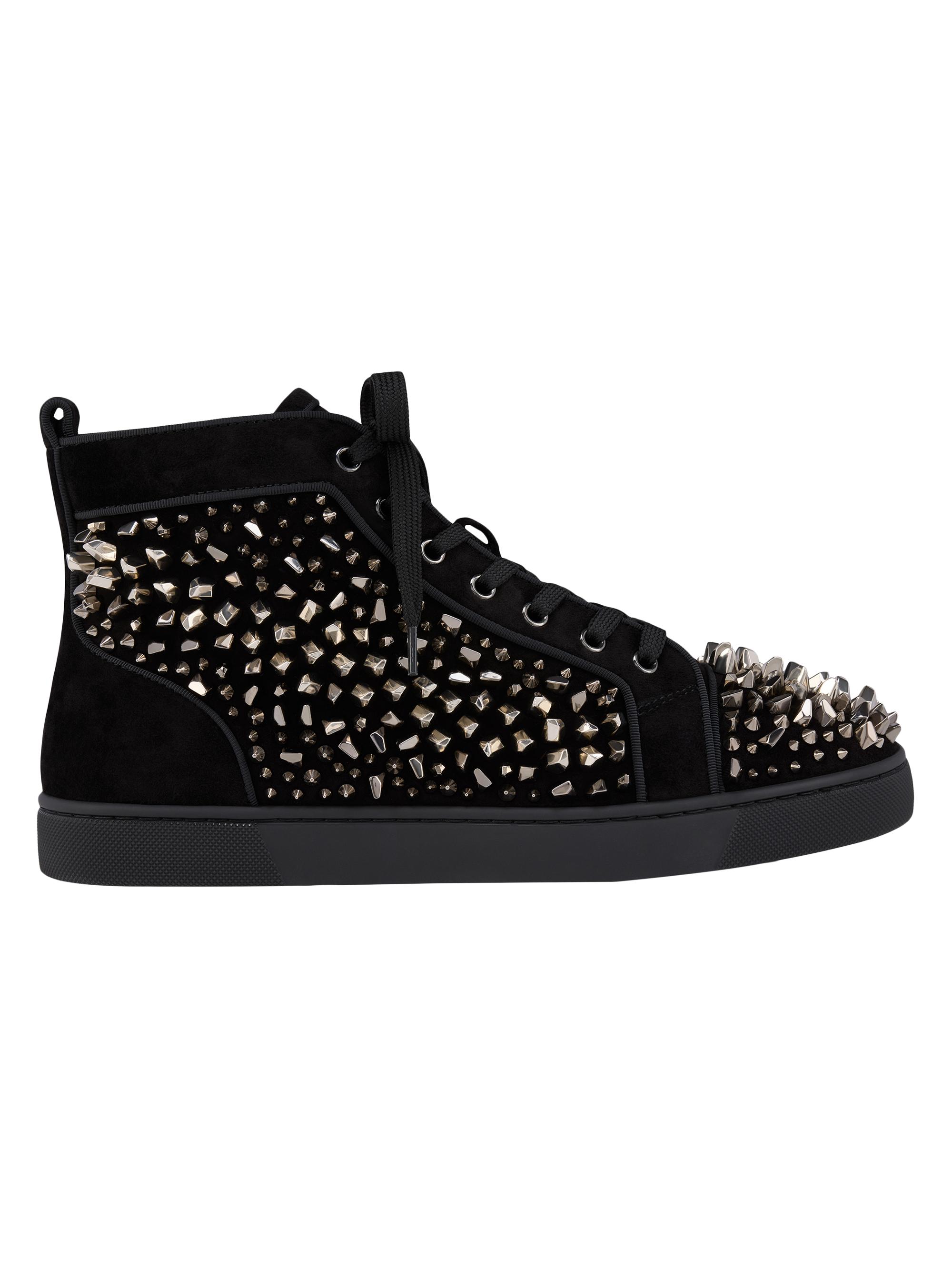 Christian Louboutin Men's Louis Riptilis Sneakers - Black