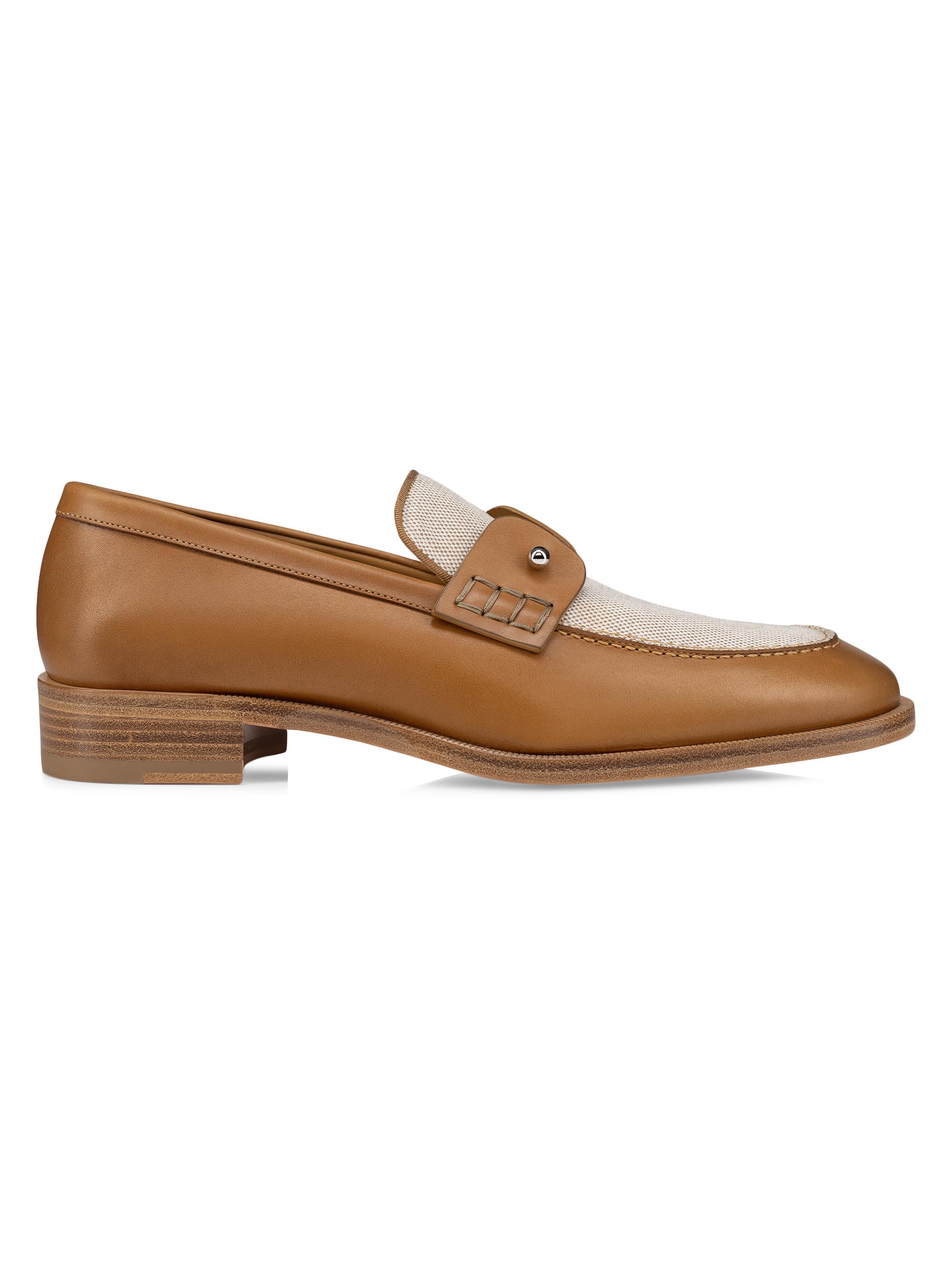 Christian Louboutin Men's Chambelimoc Leather Loafers - Brown