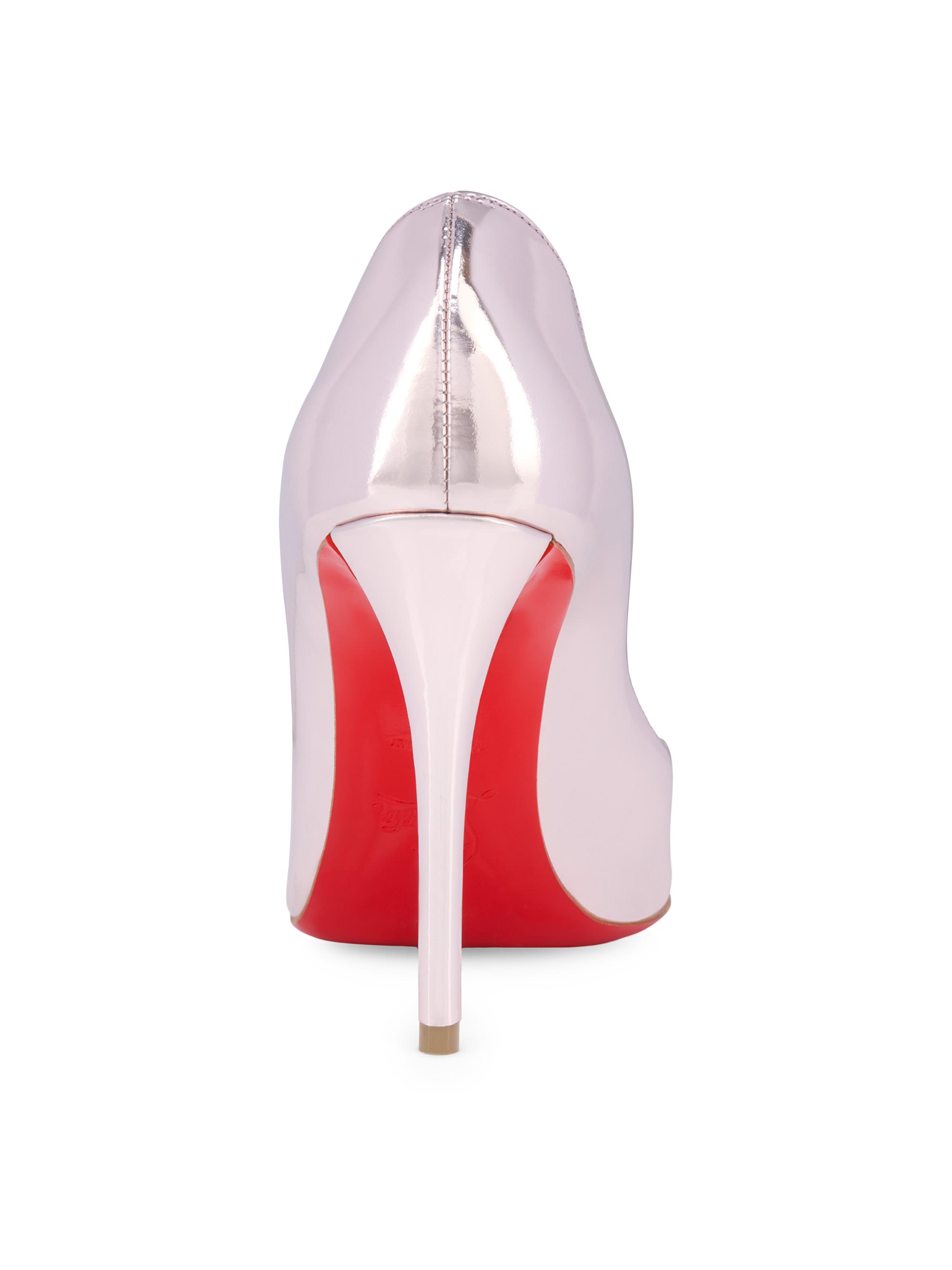 Christian Louboutin Miss Z 100MM Laminated Leather Pumps | Saks