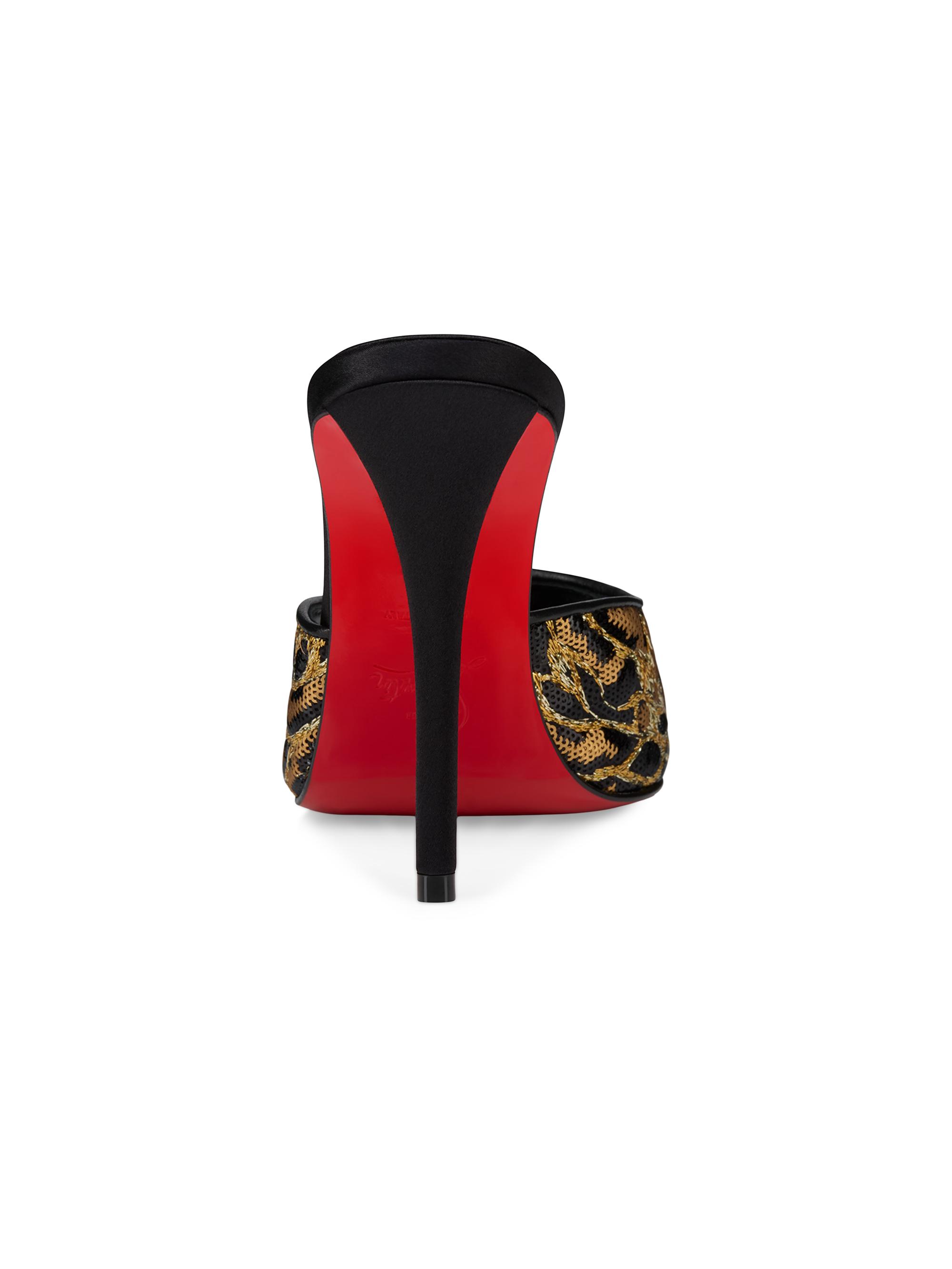 Christian Louboutin Miss Z Ocelot 100MM Mules | Saks Fifth Avenue