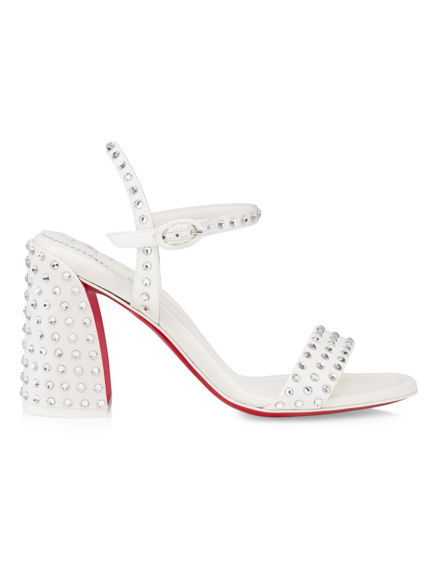 Christian Louboutin Miss Jane Strass Boum Satin 85MM Sandals