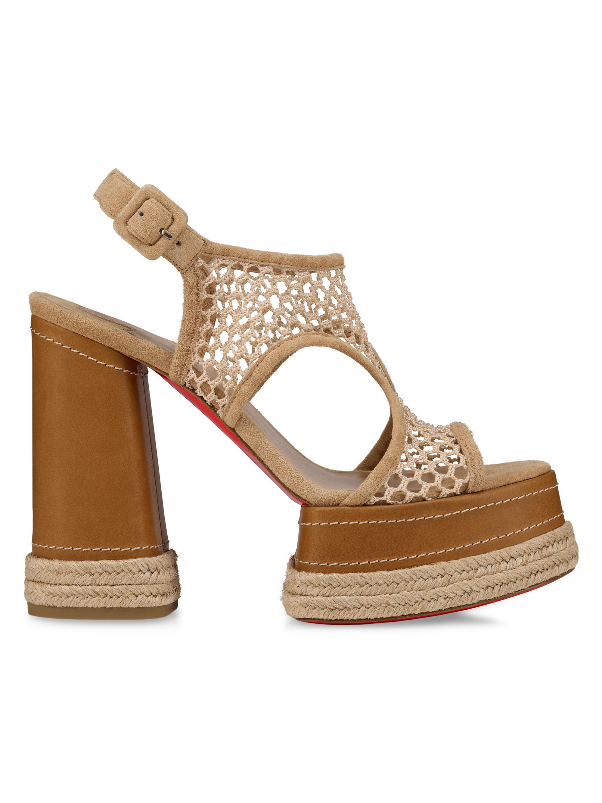 Christian Louboutin Women's Almeja 130MM Sandal Espadrilles - Lionne