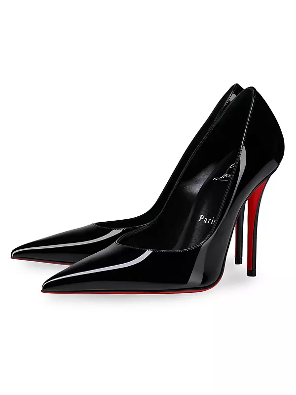 Shop Christian Louboutin Miss Z 100MM Patent Leather Pumps Shop Christian Louboutin Miss Z 100MM Patent Leather Pumps