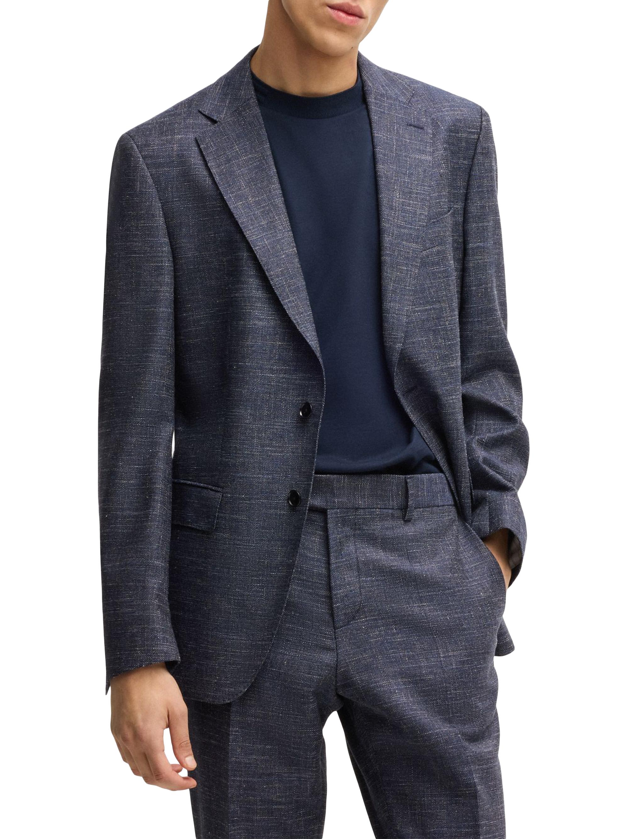 slim fit dress slacks Coat Mens Light Grey Slim Fit Wool Peacoat main image 1