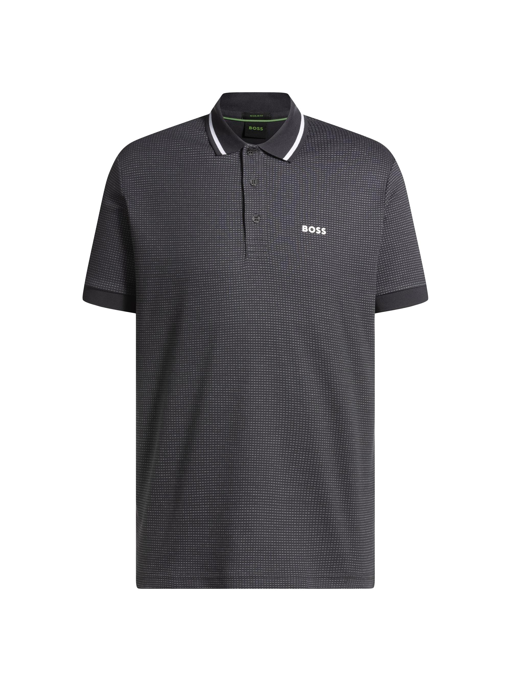 BOSS Men's Paddy Polo Shirt in Cotton Jacquard - White
