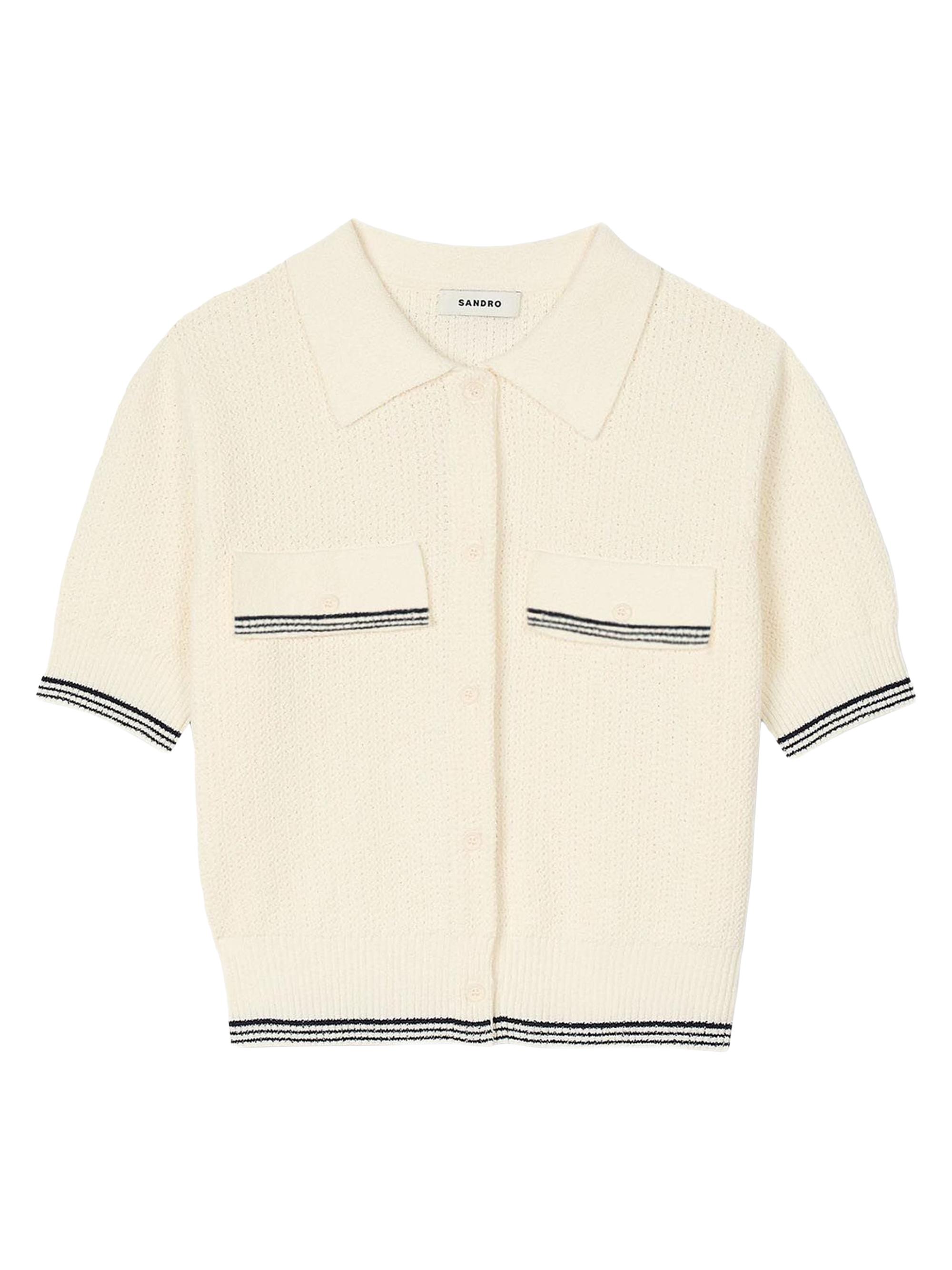 Sandro Women's Short-Sleeved Cardigan - Ecru