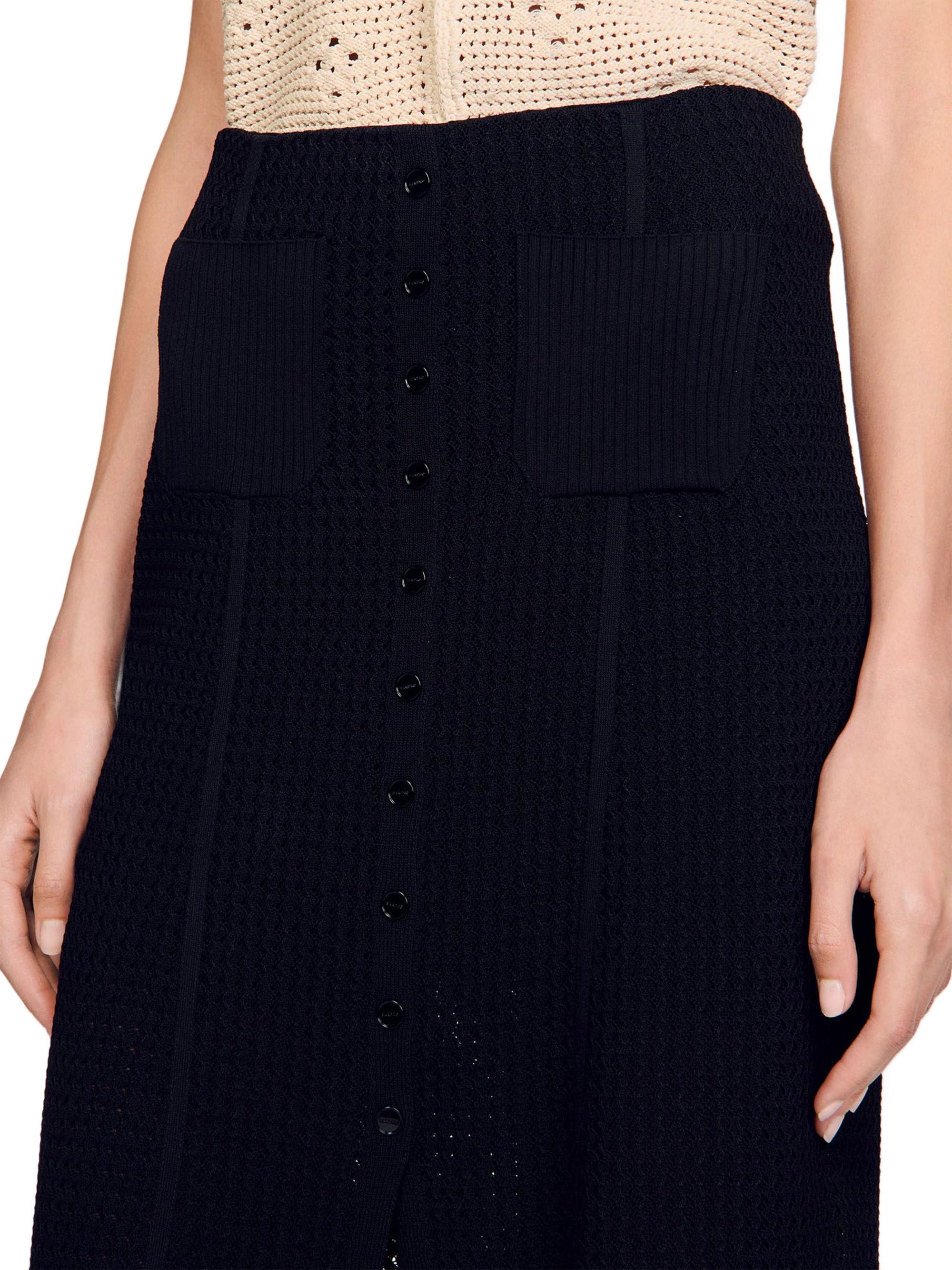 Sandro Maxi Decorative Knit Skirt | Saks Fifth Avenue
