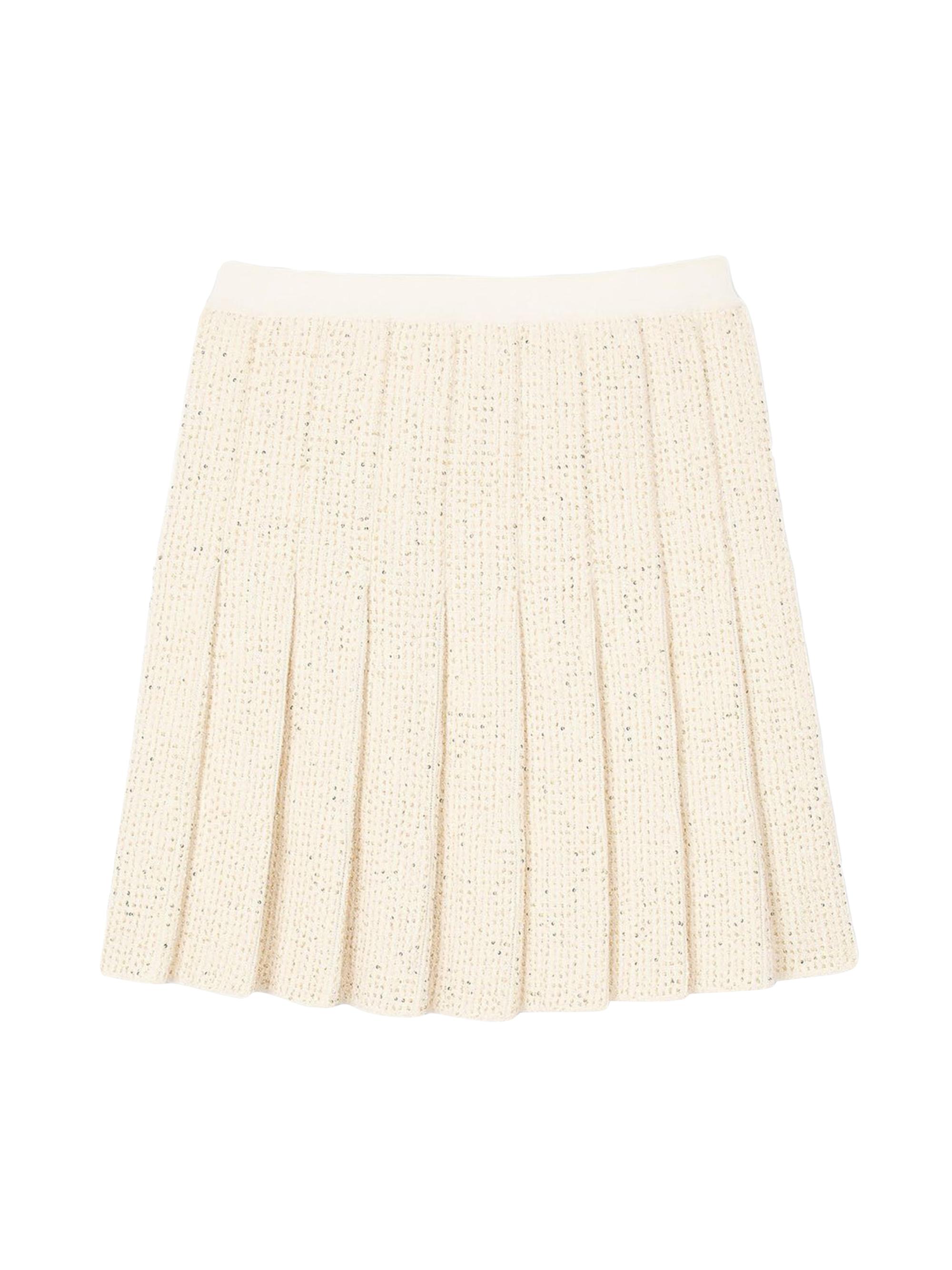 Sandro Women's Mini Tweed Pleated Skirt - Black