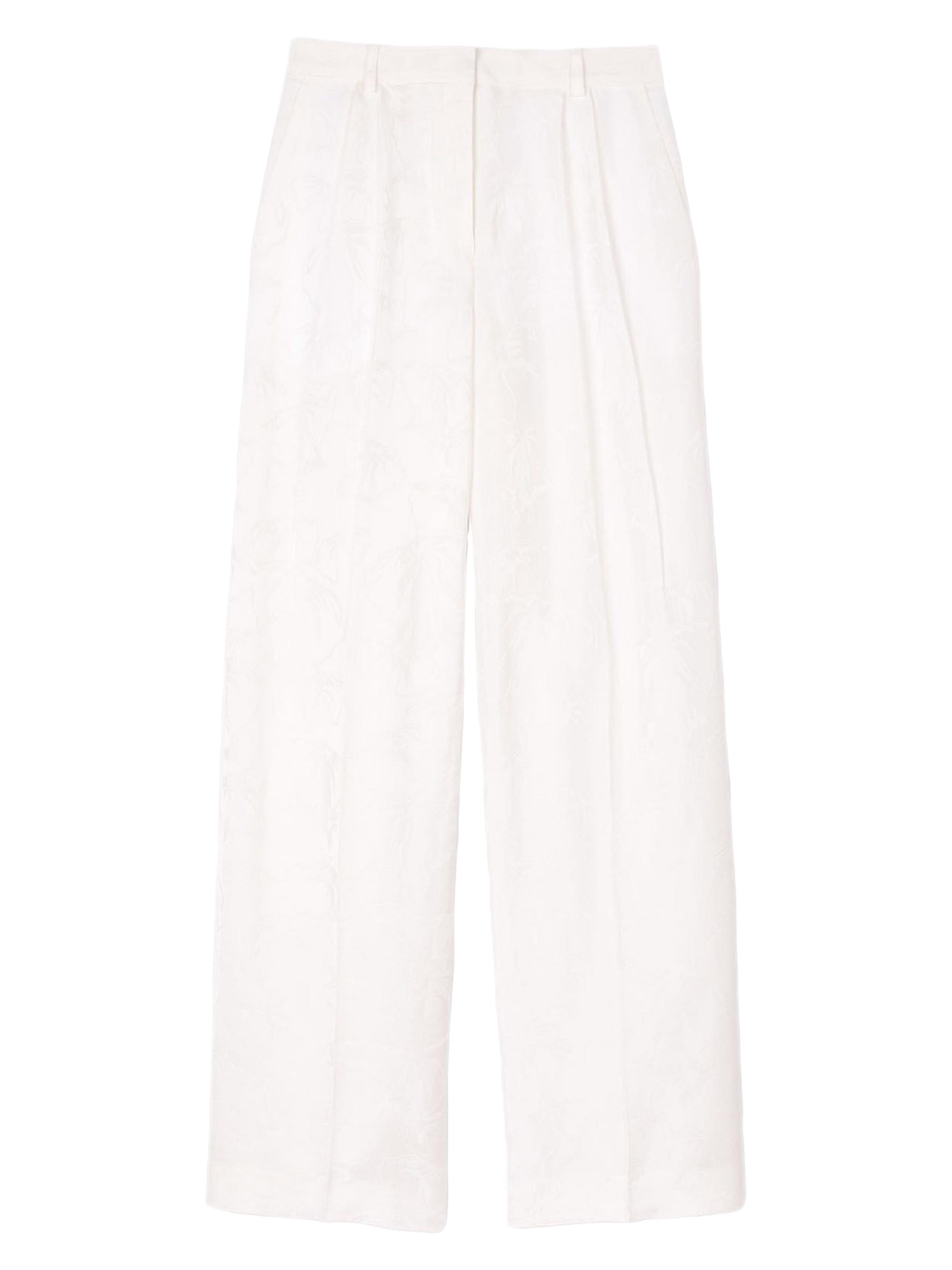 Sandro Women's Jacquard Flowers Trousers - White