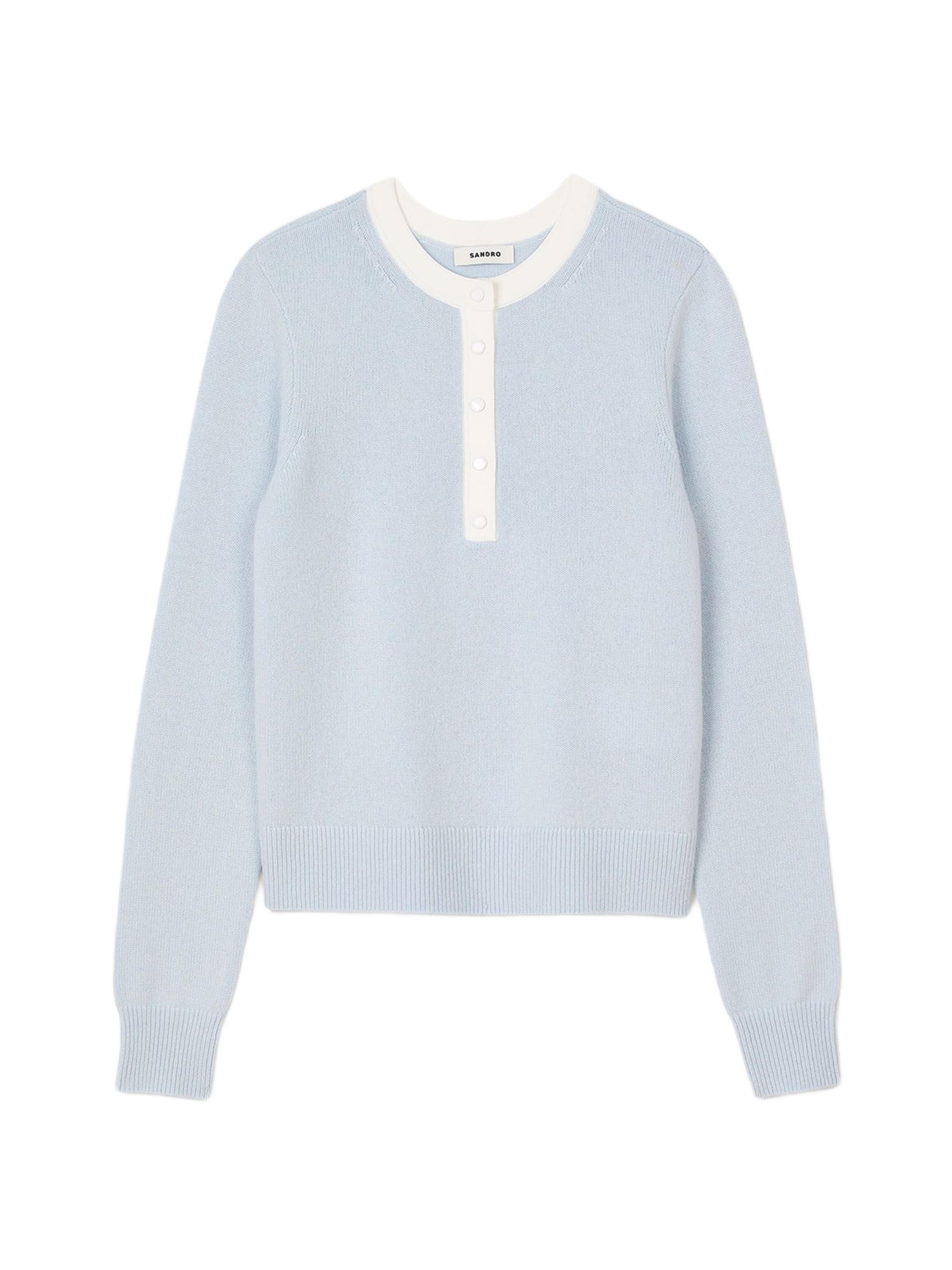 Sandro Women's Wool and Cashmere Sweater - Sky Blue