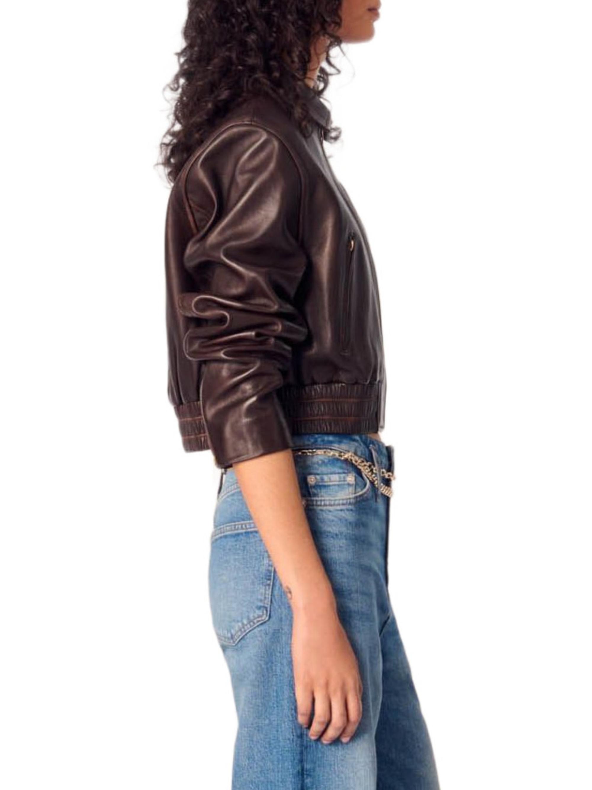 Maje Vintage Leather Cropped Jacket | Saks Fifth Avenue