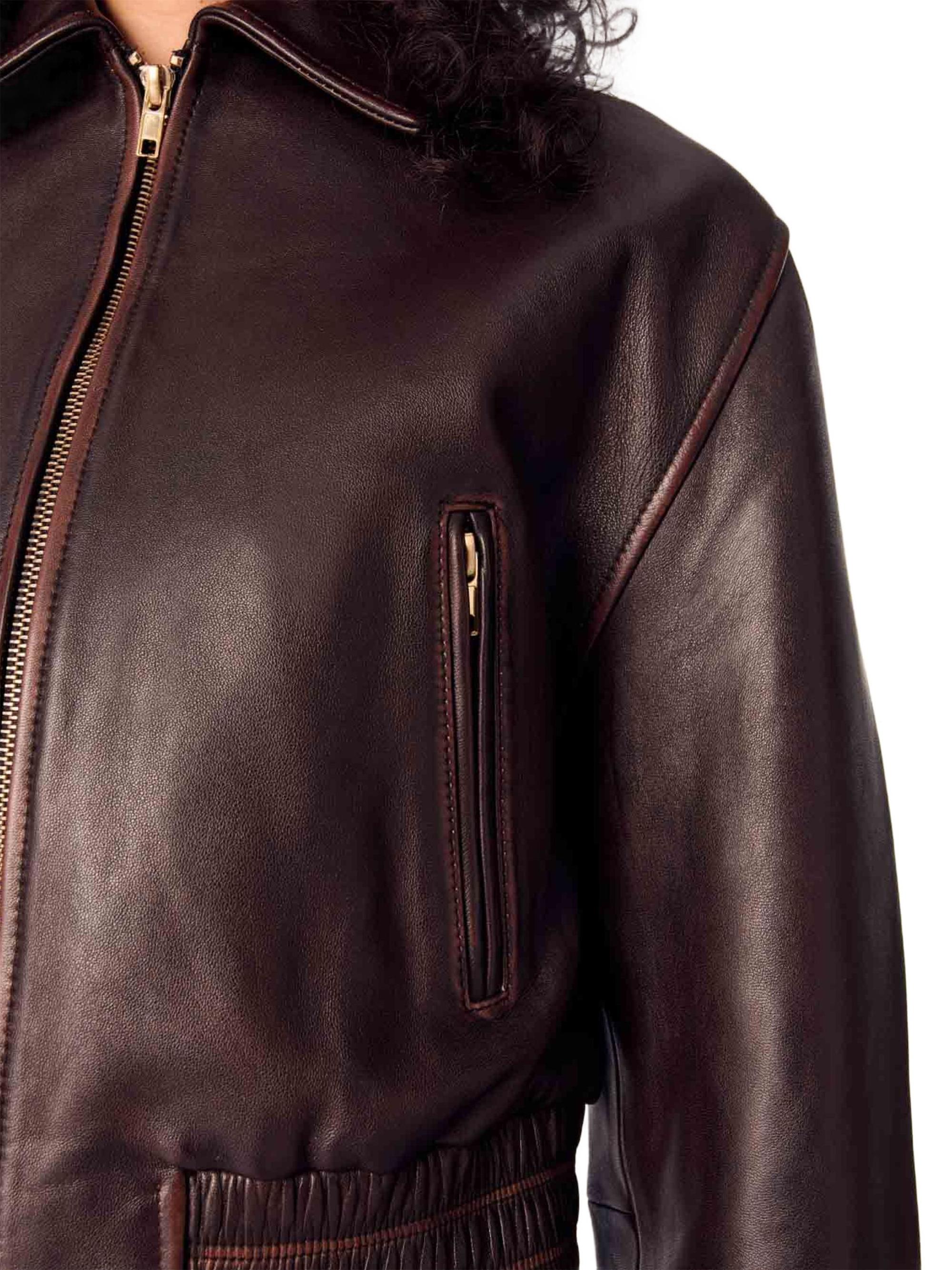 Maje Vintage Leather Cropped Jacket | Saks Fifth Avenue