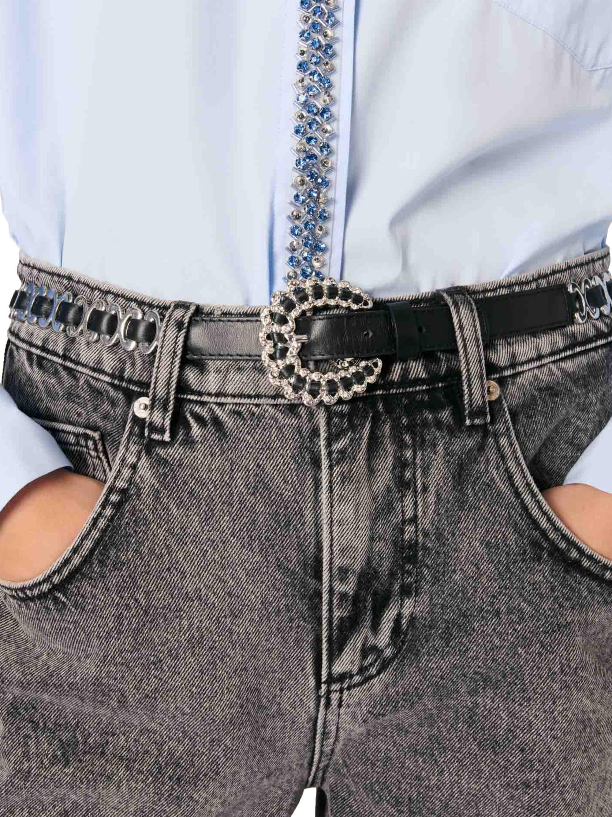 Maje Poplin Shirt with Rhinestones | Saks Fifth Avenue