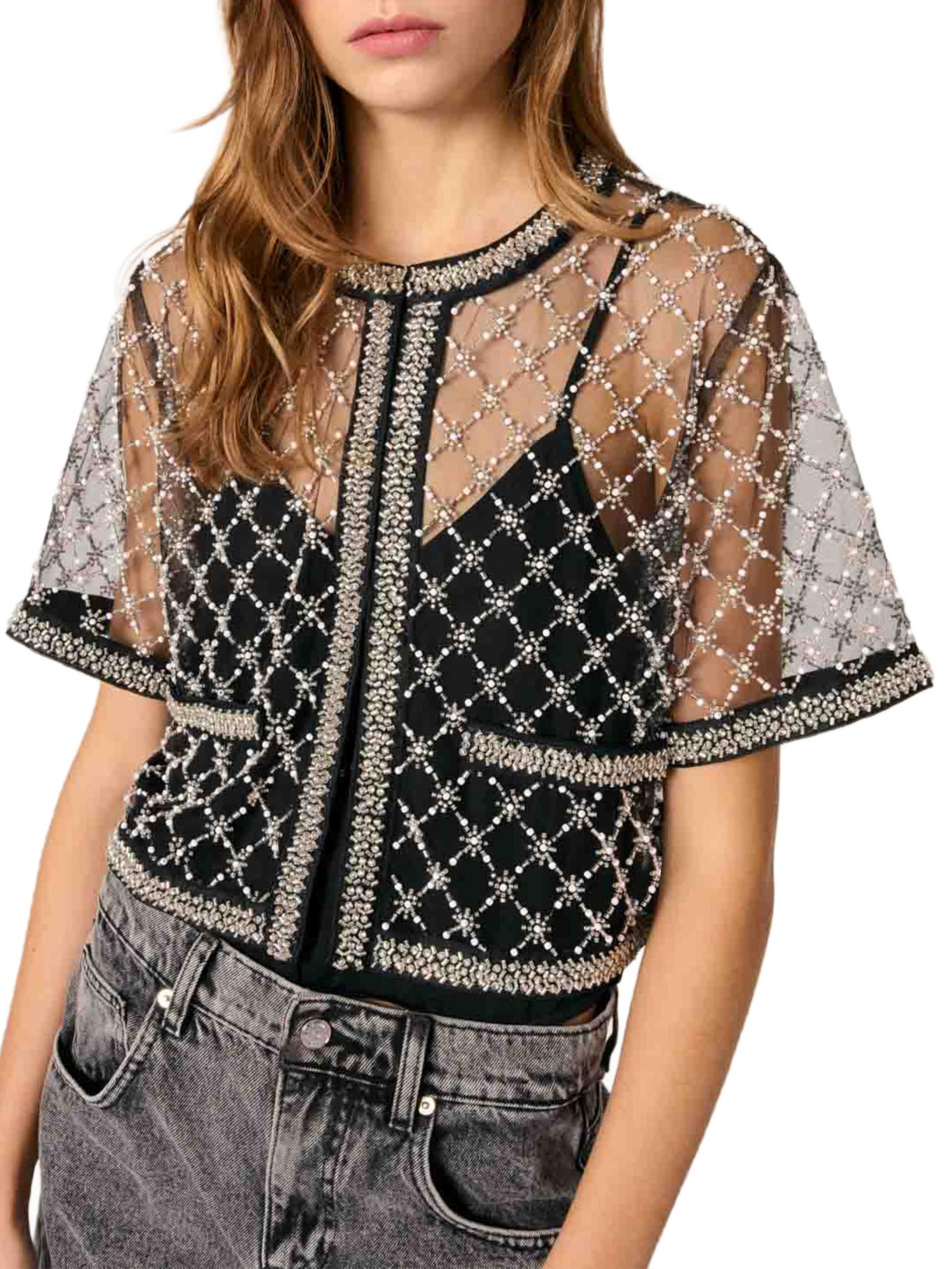 エムミーエメ Candy sleeve tulle tops blue gray エムミーエメ Candy