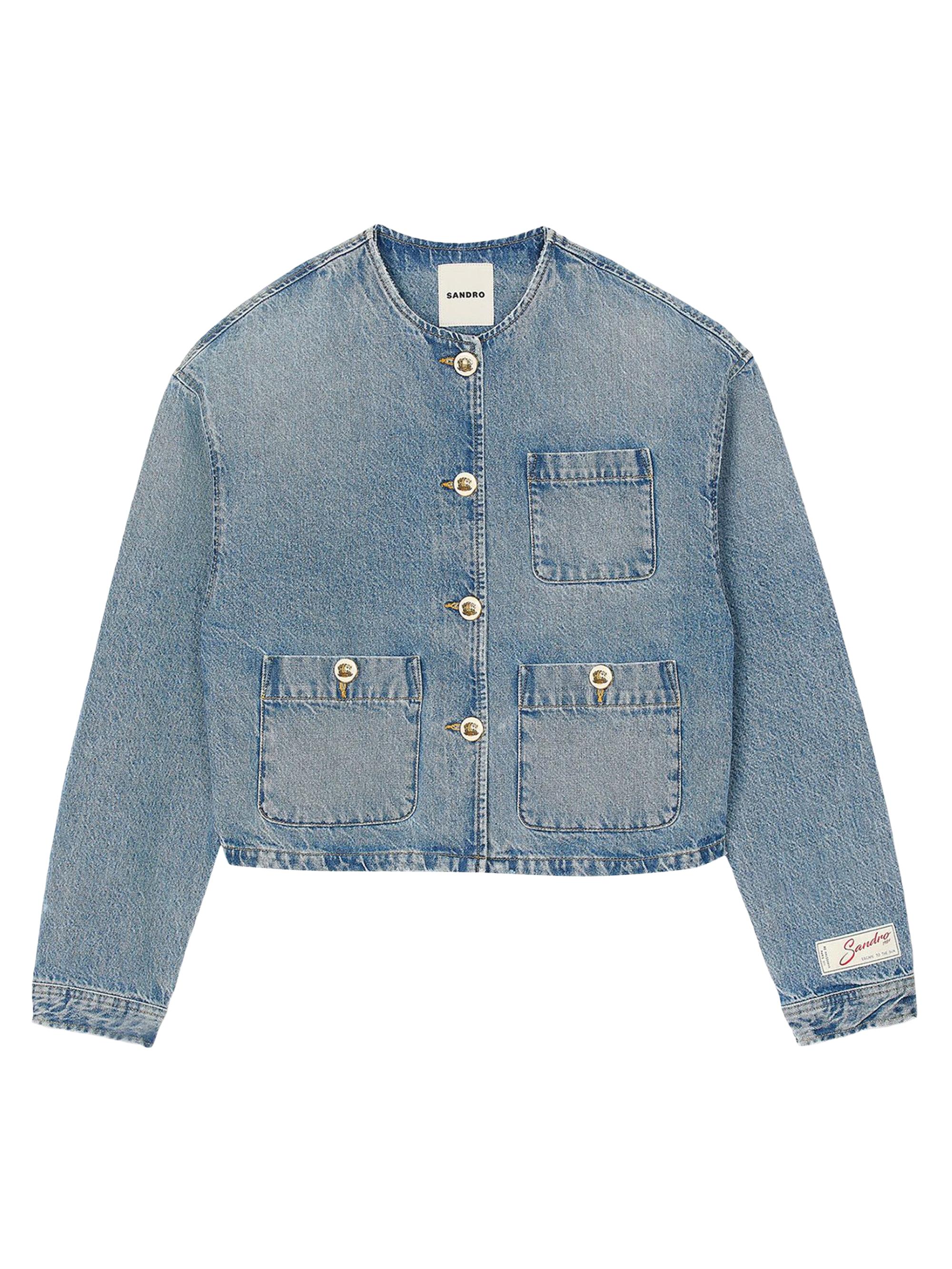 Sandro Women's Denim Jacket - Blue Jean