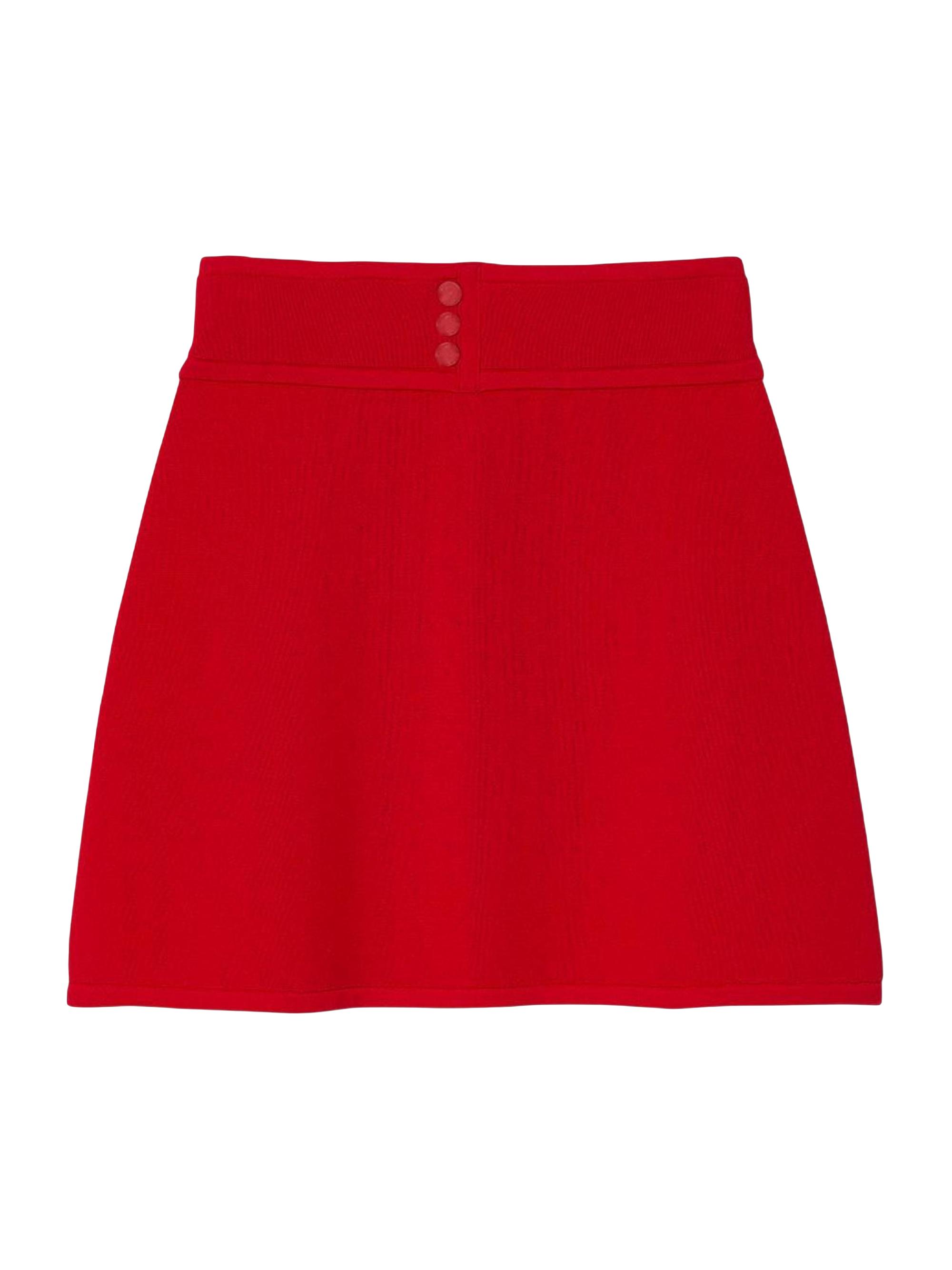 Sandro Women's Mini Knit Skirt - Red