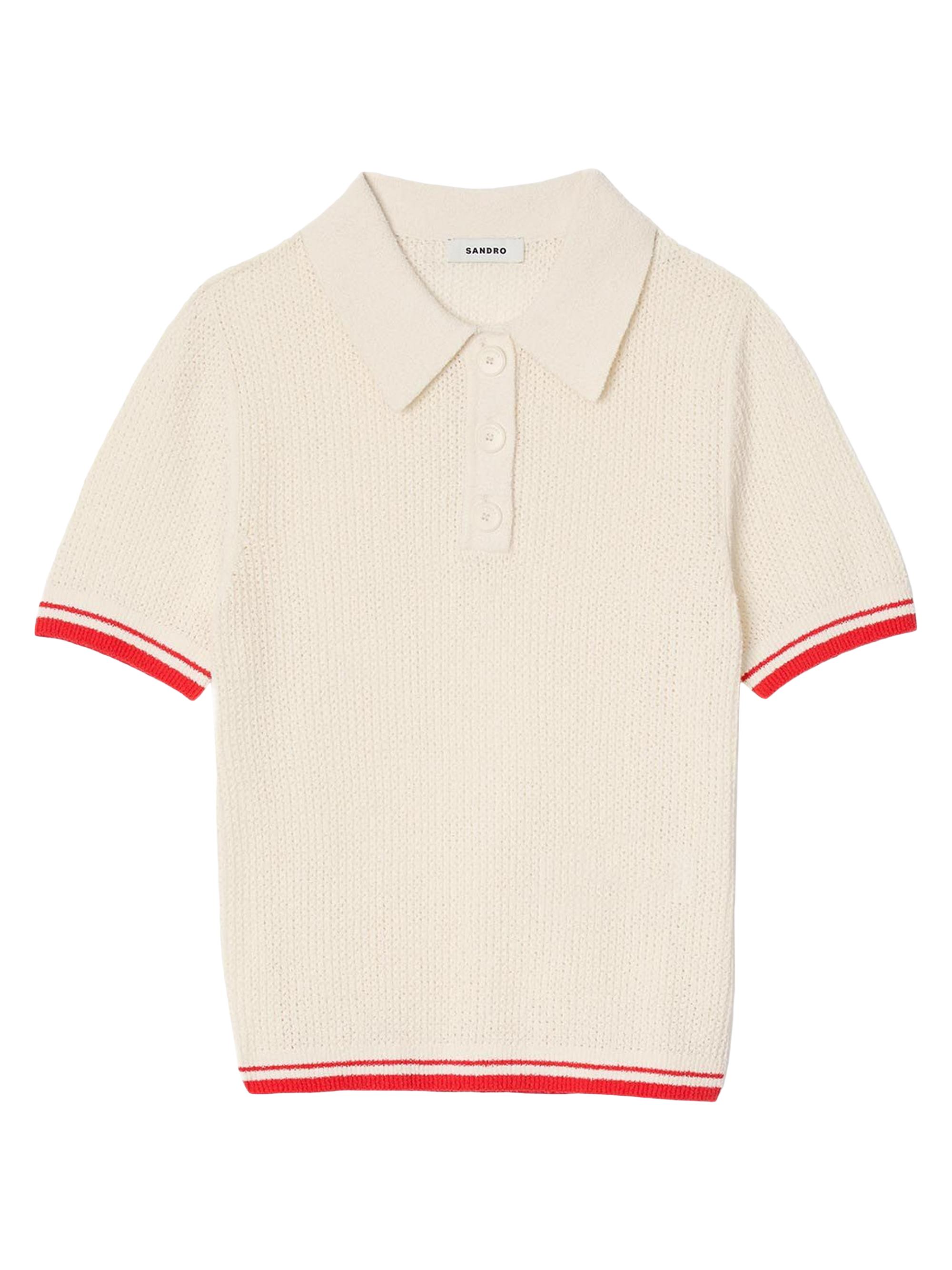Sandro Women's Polo-Neck Sweater - Ecru