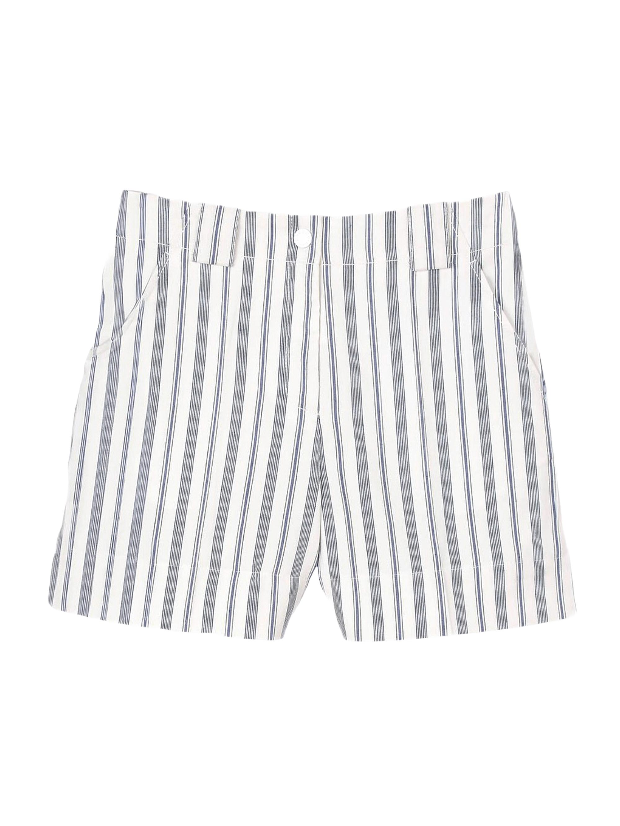 Sandro Women's Striped Shorts - Blue Ecru