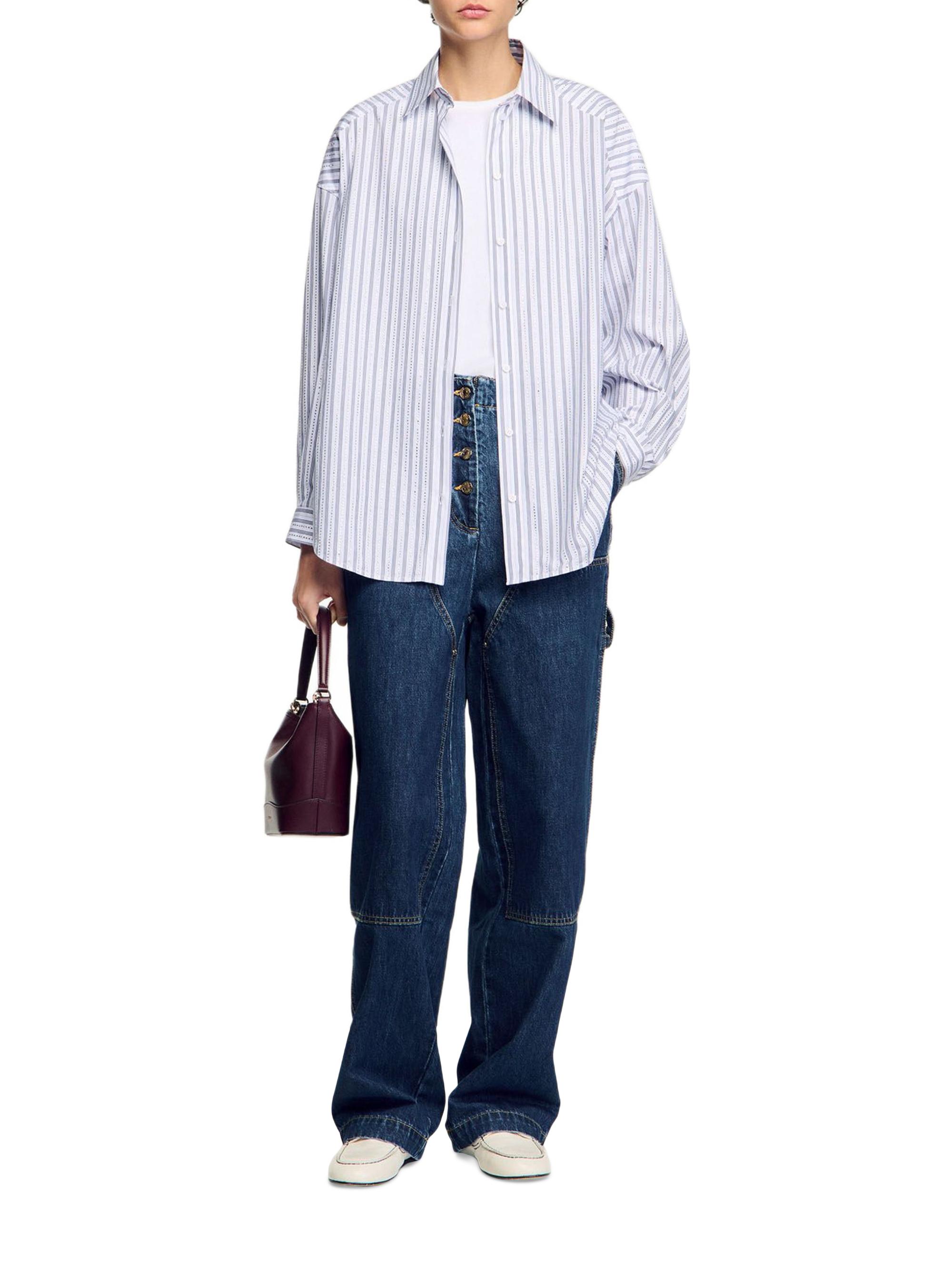 Sandro Striped Rhinestone Shirt | Saks Fifth Avenue