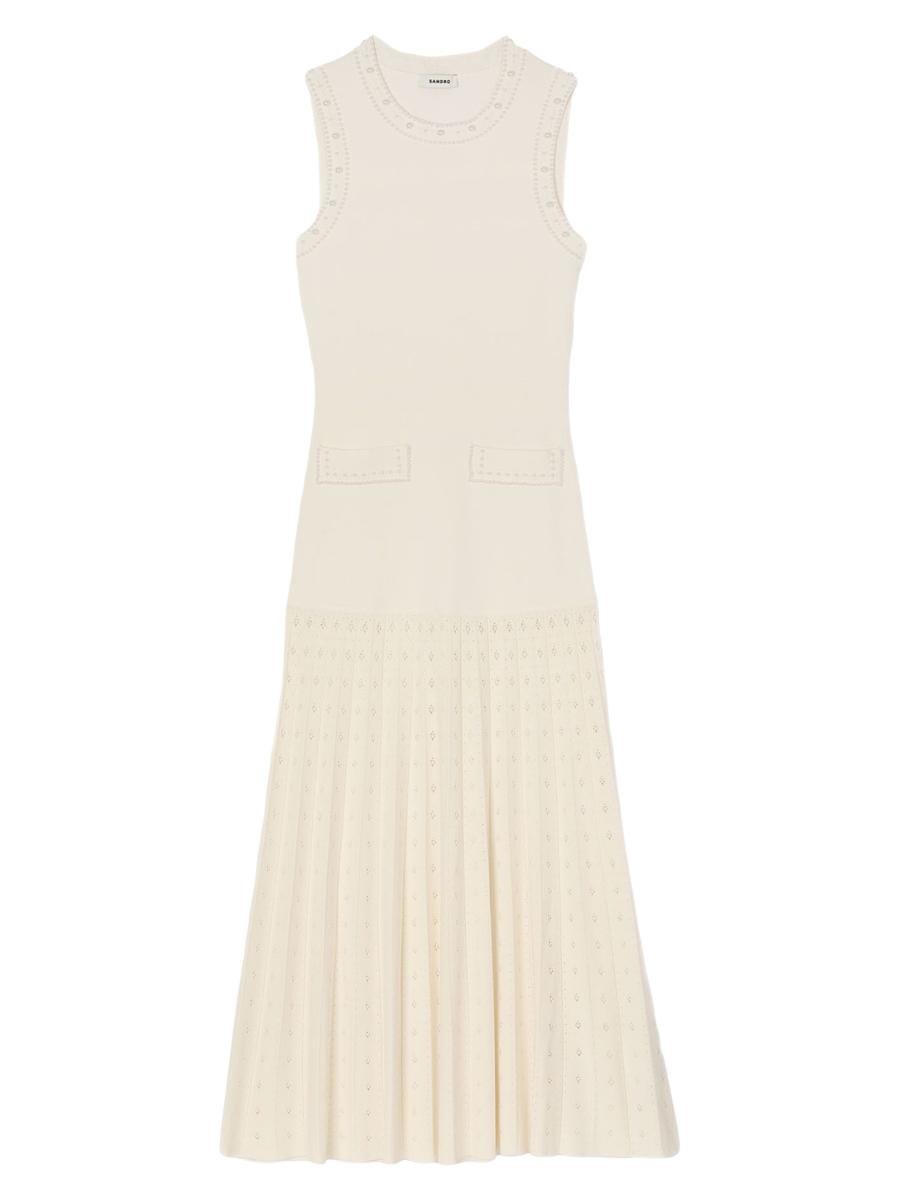 ワンピース PEARL KNITTED DRESS Sandro Pearl Bead Knit Maxi Dress | Saks Fifth Avenue
