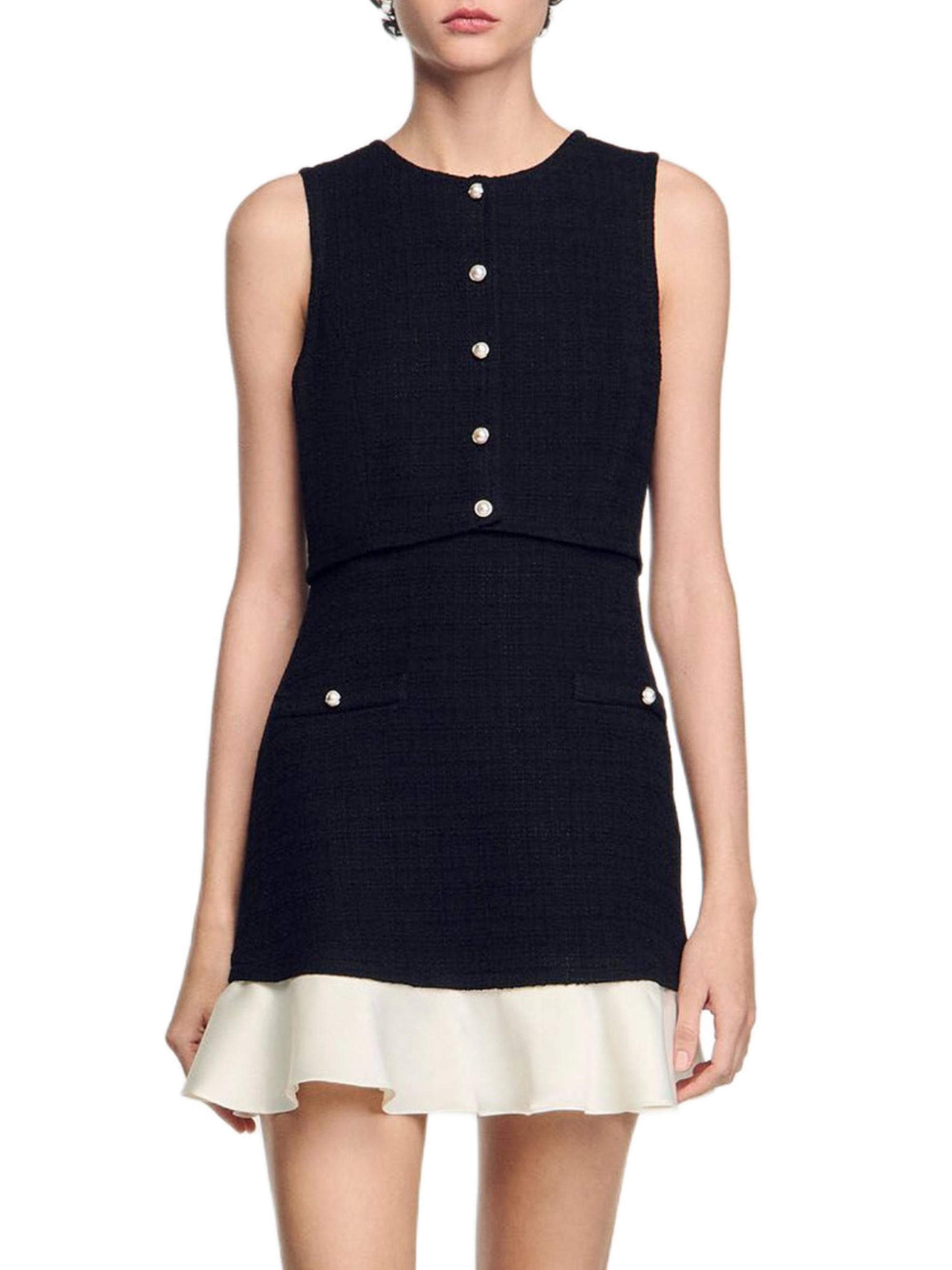 Sandro Two-Tone Tweed Mini Dress | Saks Fifth Avenue