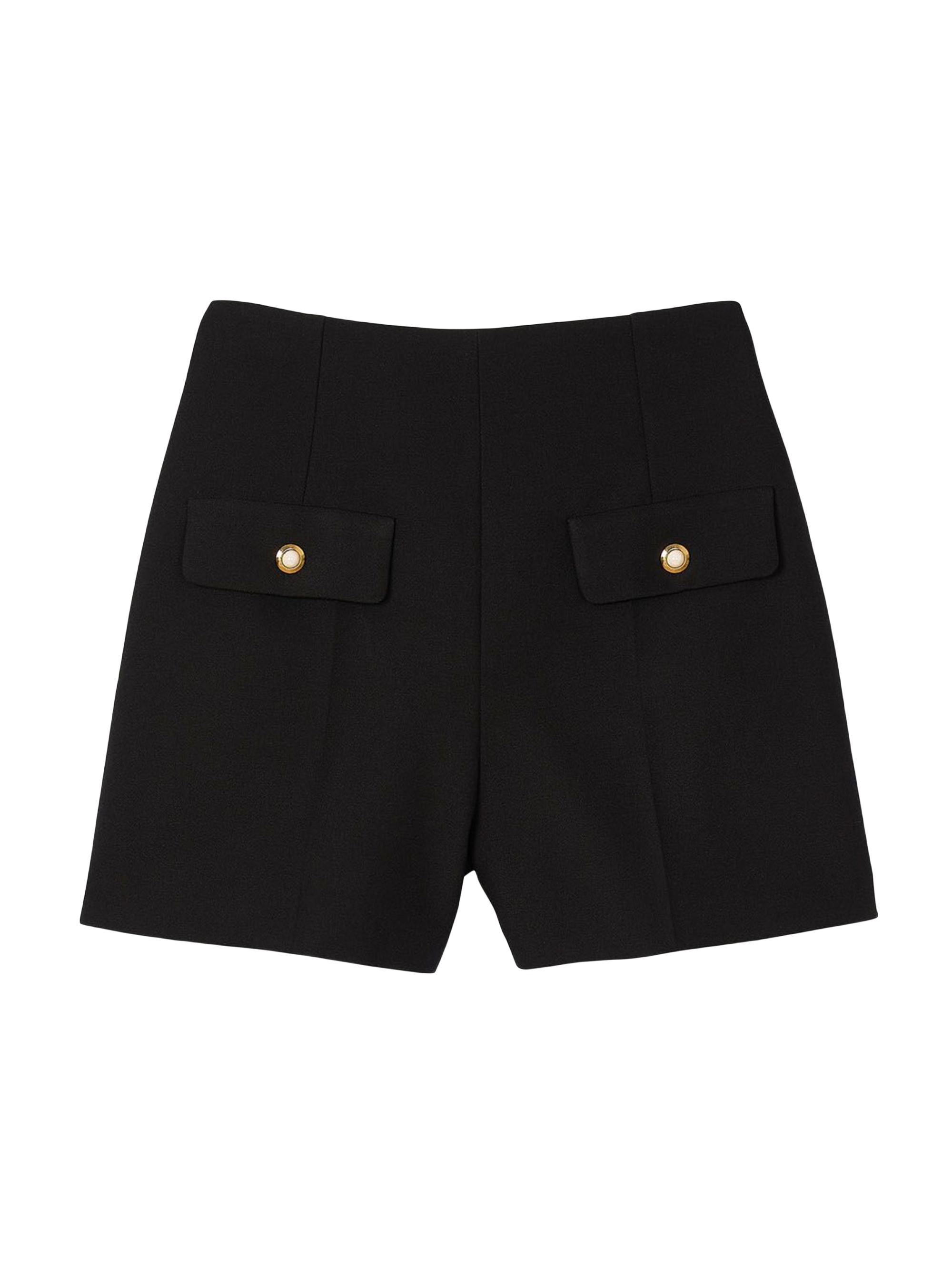 Sandro Women's High-Waisted Shorts - Black