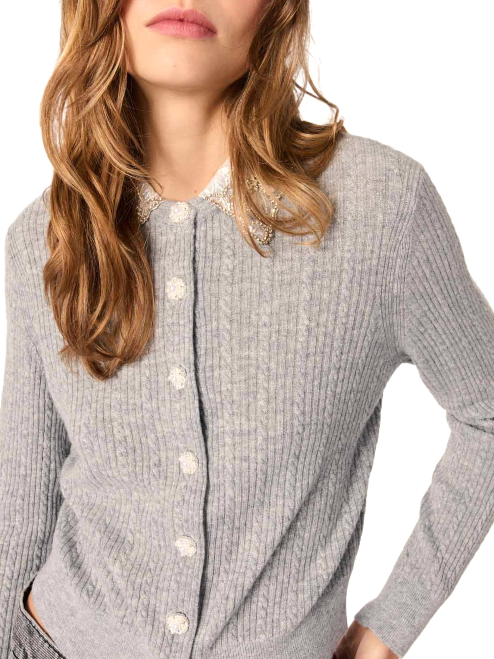 【新品未使用タグ付】ガジェス Clara Knit Cardigan グレー Clara Knit Cardigan | Gajess