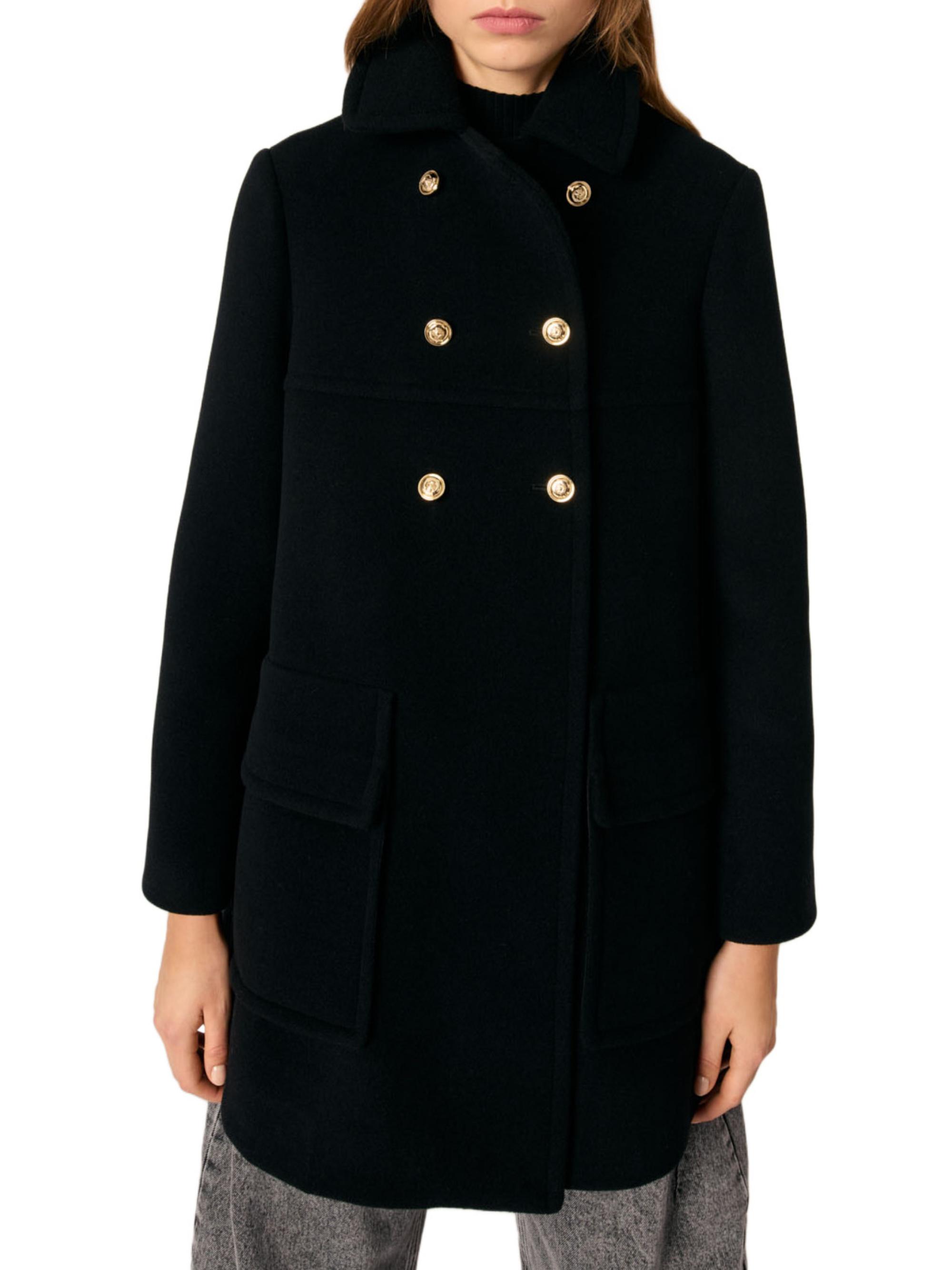 Maje Women's Wool Blend Coat - Black