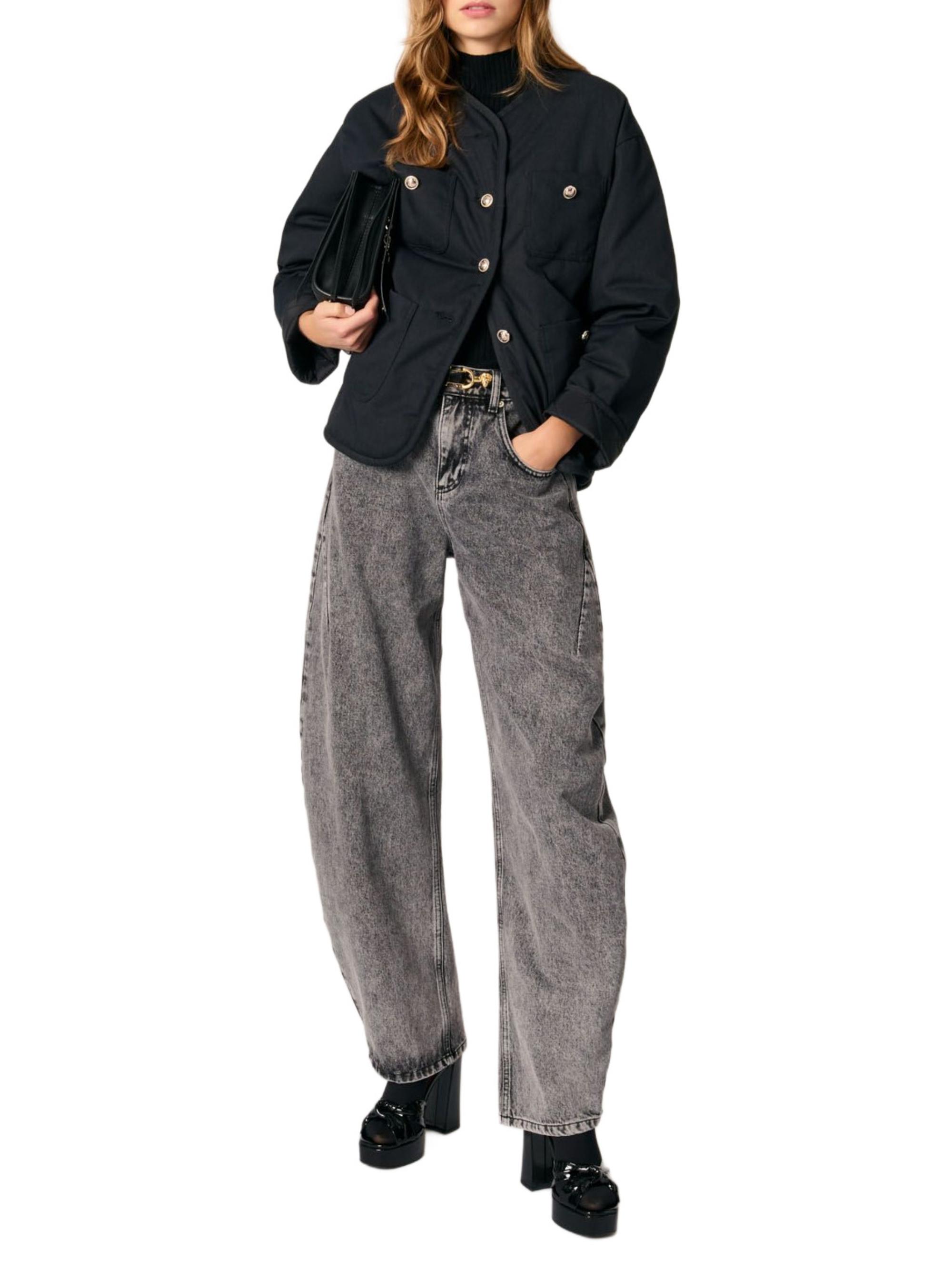 Maje Women's Reversible Quilted Coat - Black