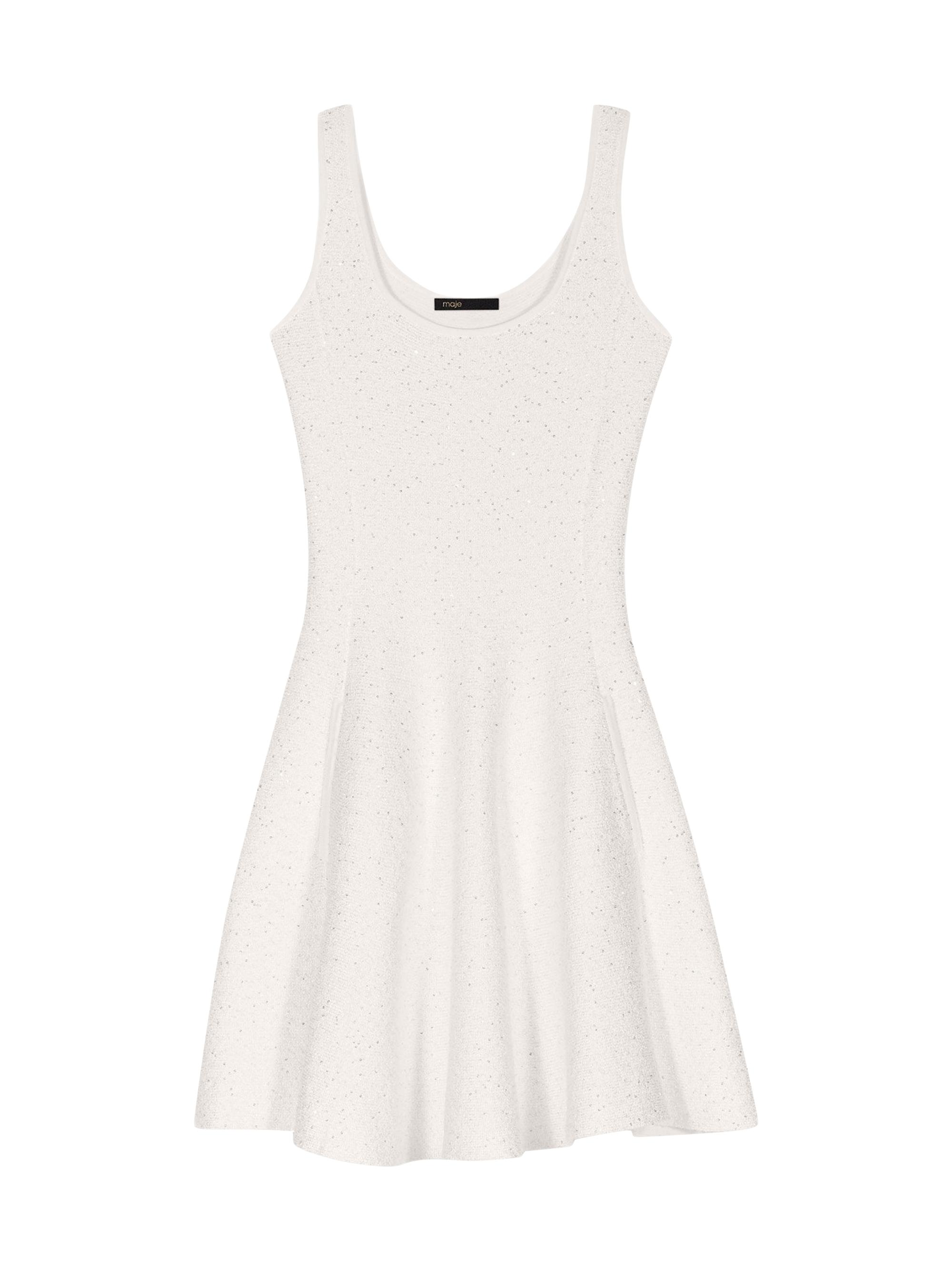 Maje Women's Sequin Knit Mini Dress - White