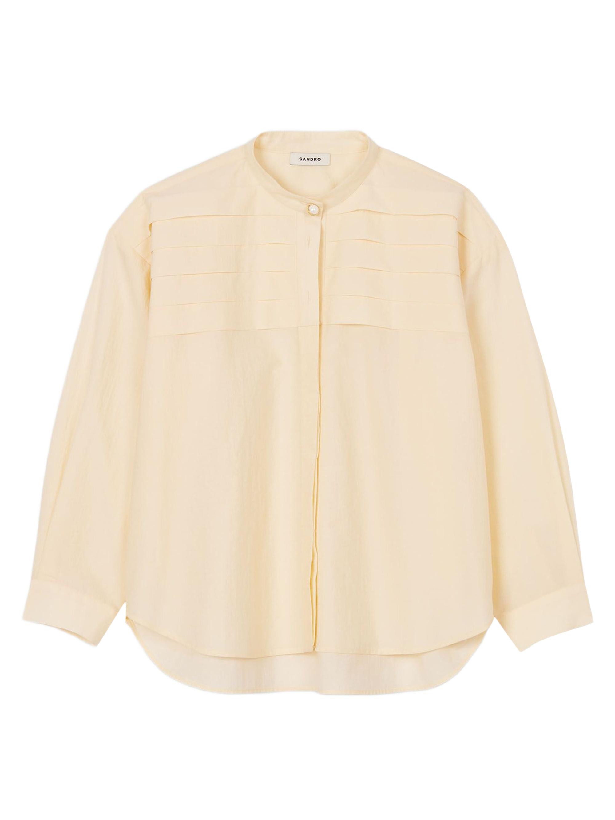 Sandro Women's Jewellery Detail Shirt - Ecru