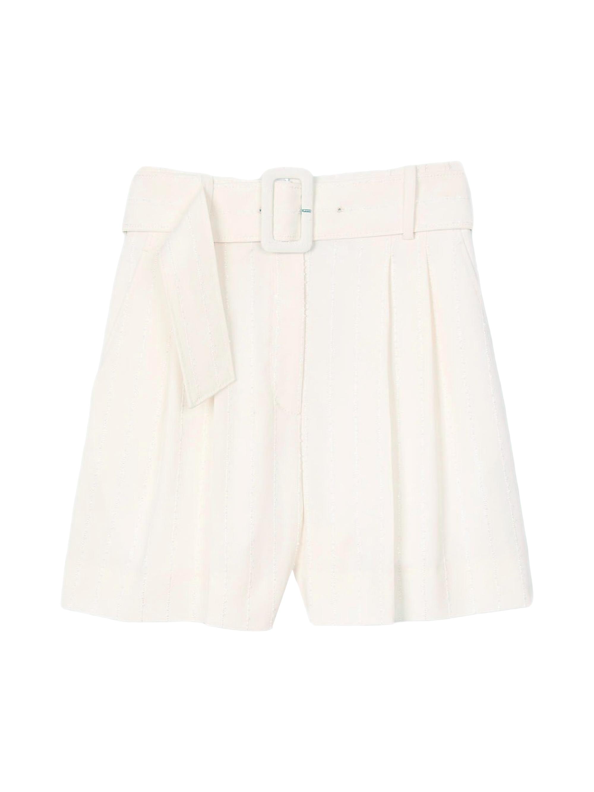 Sandro Women's Sequin High-Waisted Shorts - Ecru