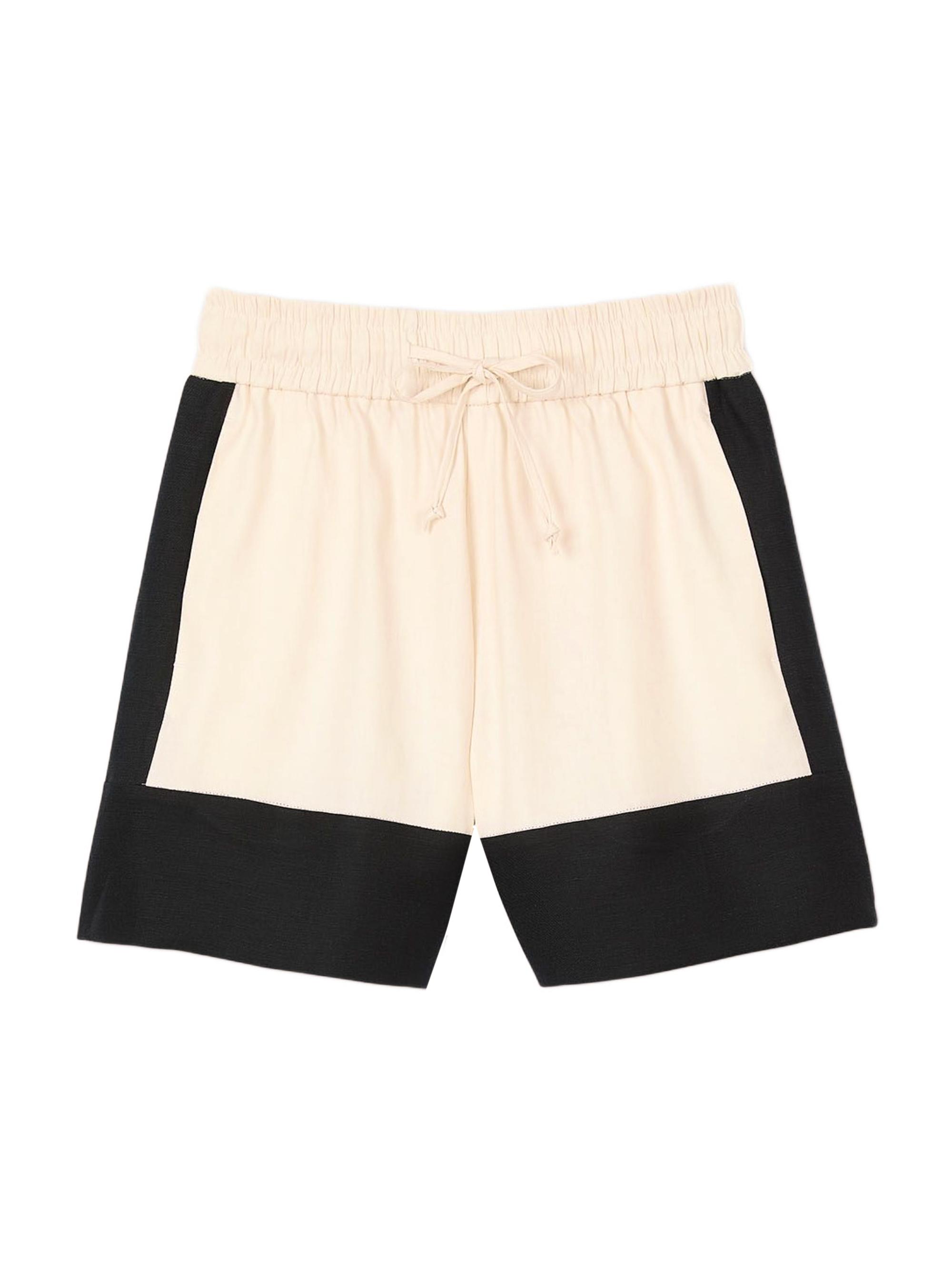 Sandro Women's Two-Tone Shorts - Ecru