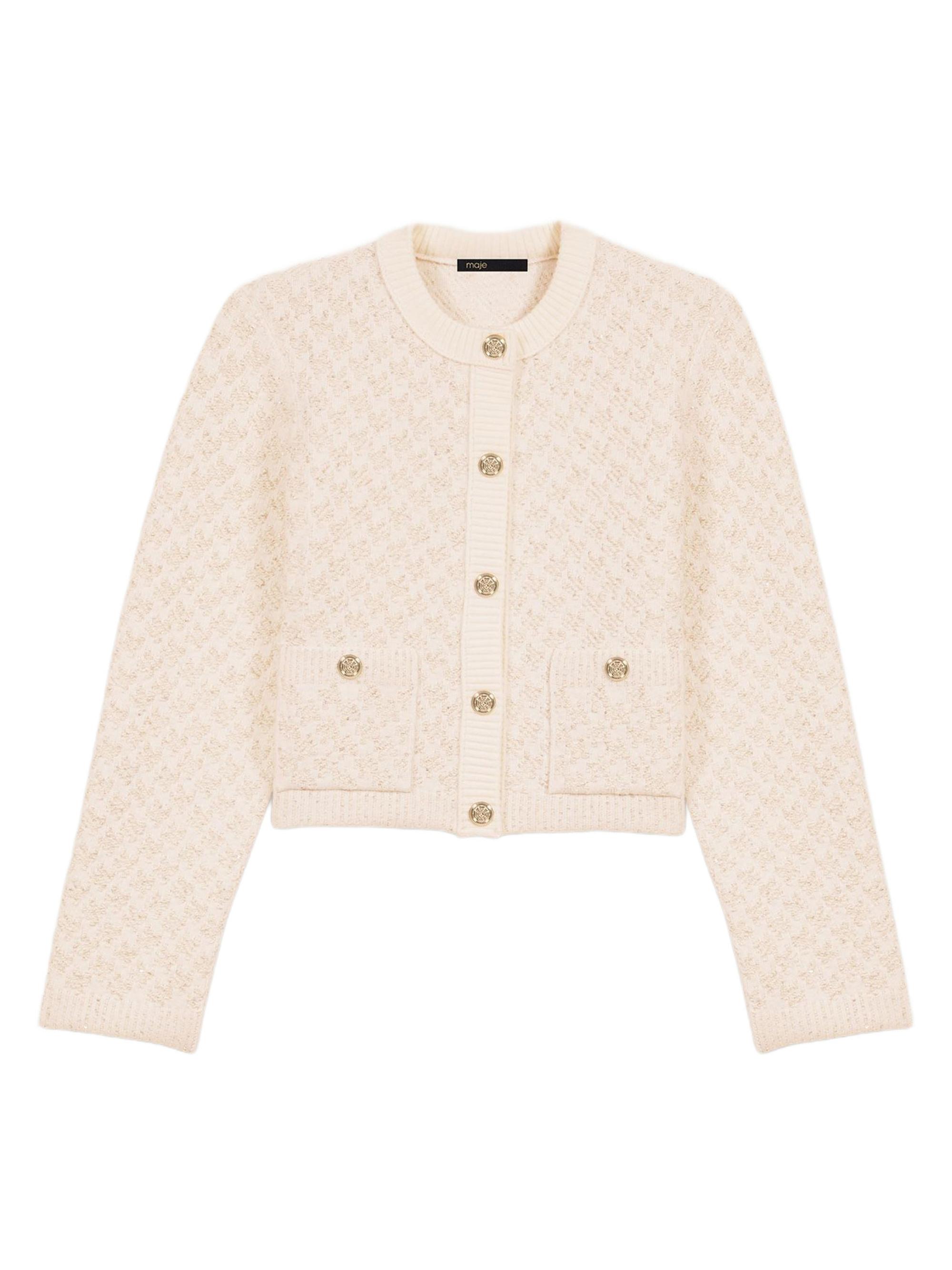 Her lip to Mercer Tweed Cardigan ベージュ　M Maje_MFPCA00321-0183_H_1.jpg?