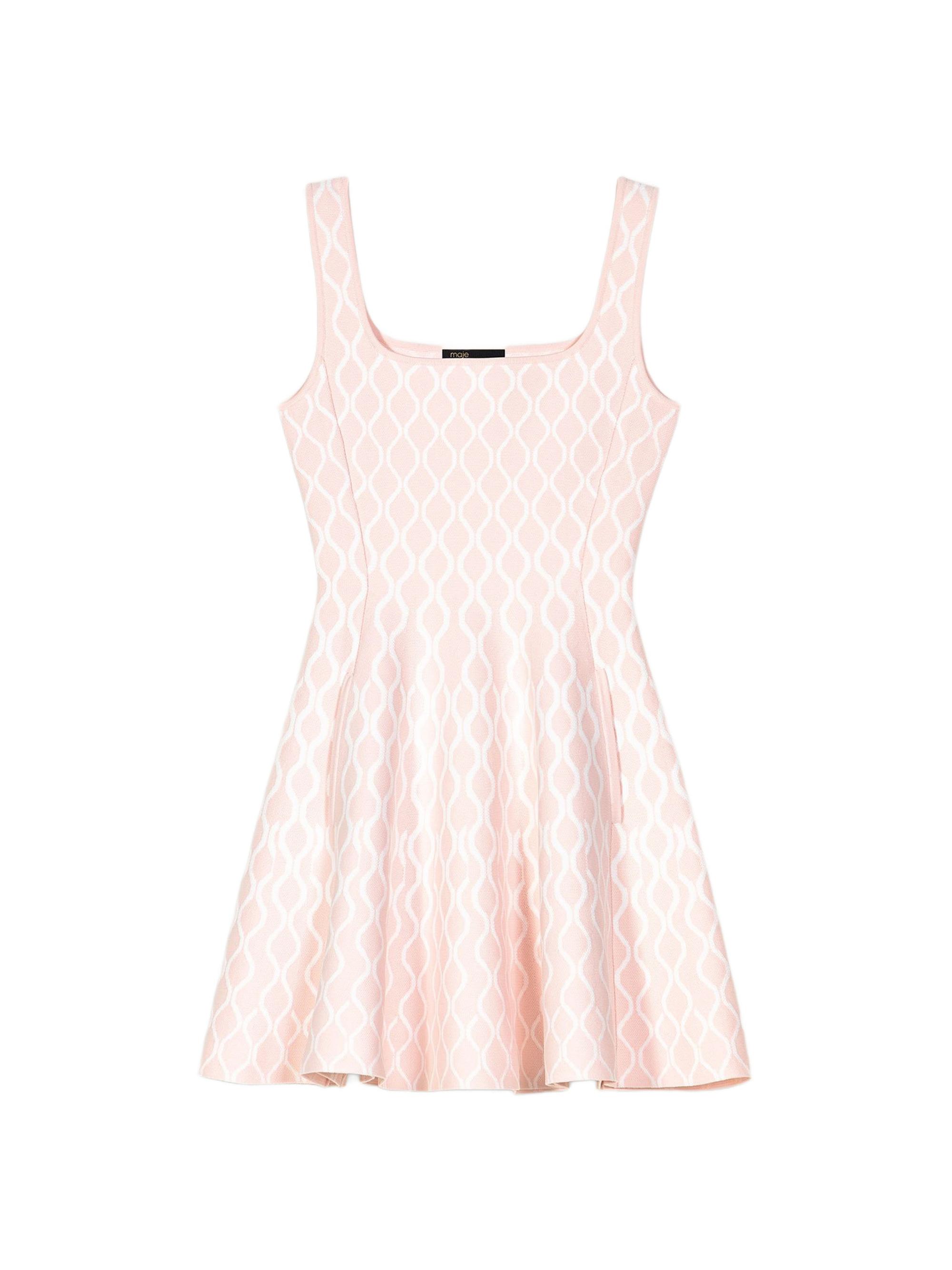Maje Women's Mini Jacquard Knit Dress - Pale Pink