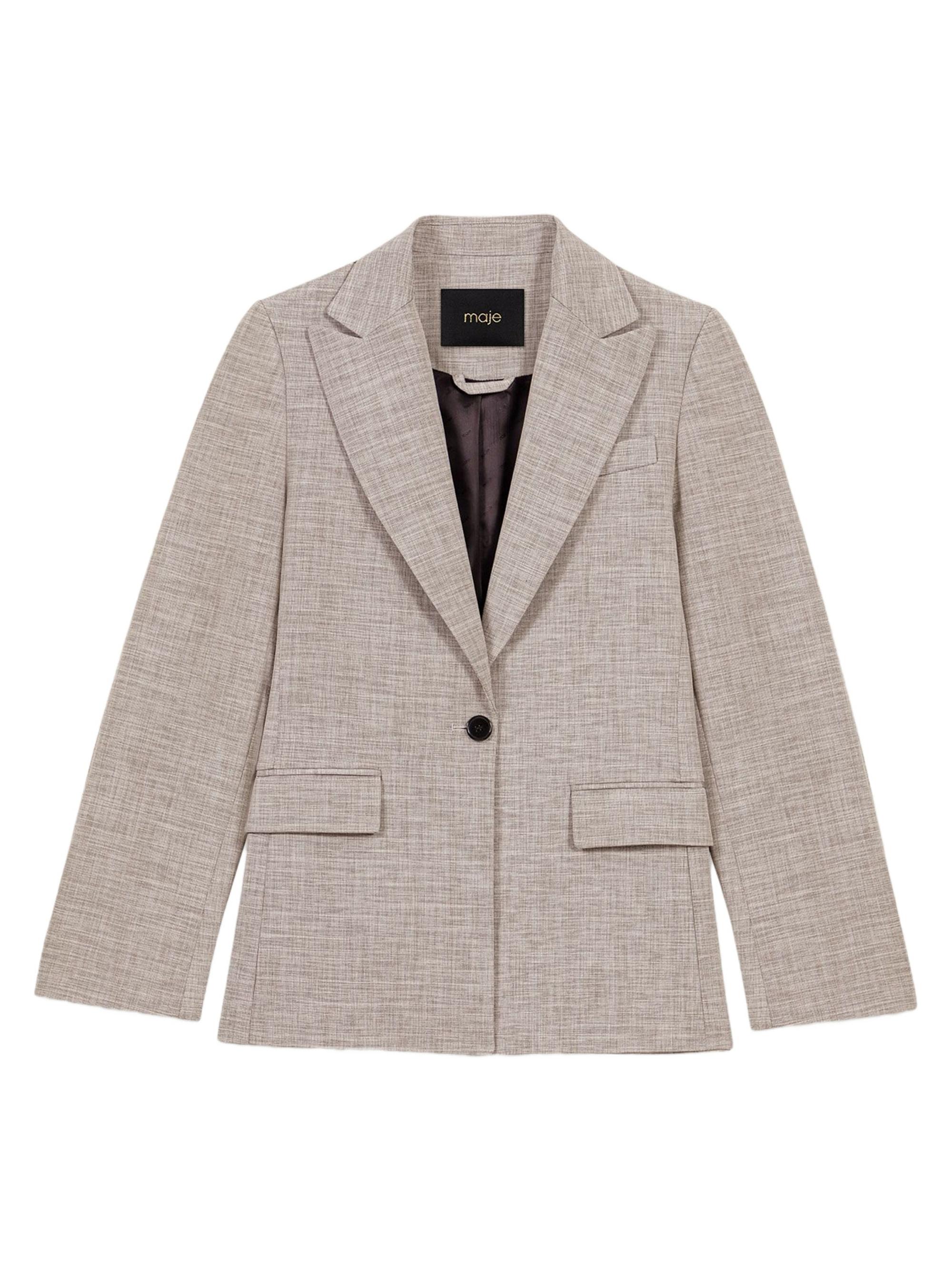 Maje Women's Belted Suit Jacket - Grey