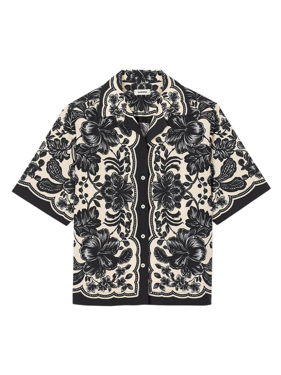 Sandro Floral Motif Shirt | Saks Fifth Avenue