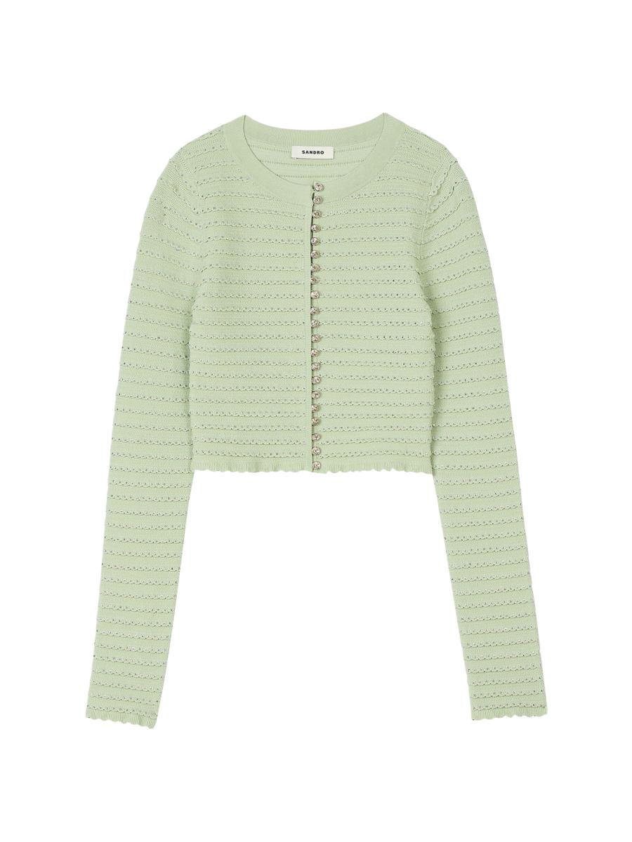 Sandro Rhinestone Cardigan | Saks Fifth Avenue