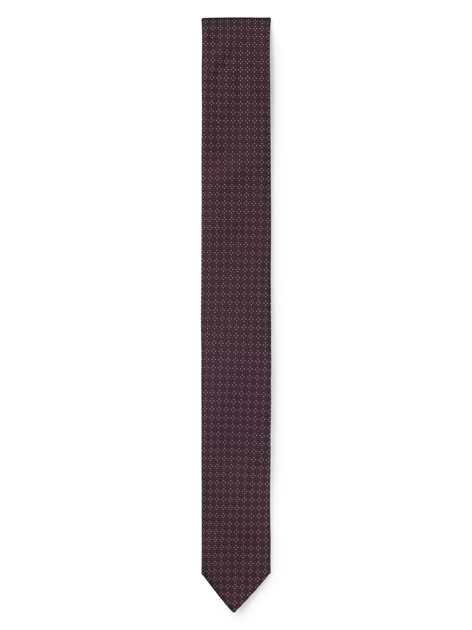BOSS Men's Formal Tie with All-Over Jacquard Pattern - Pink